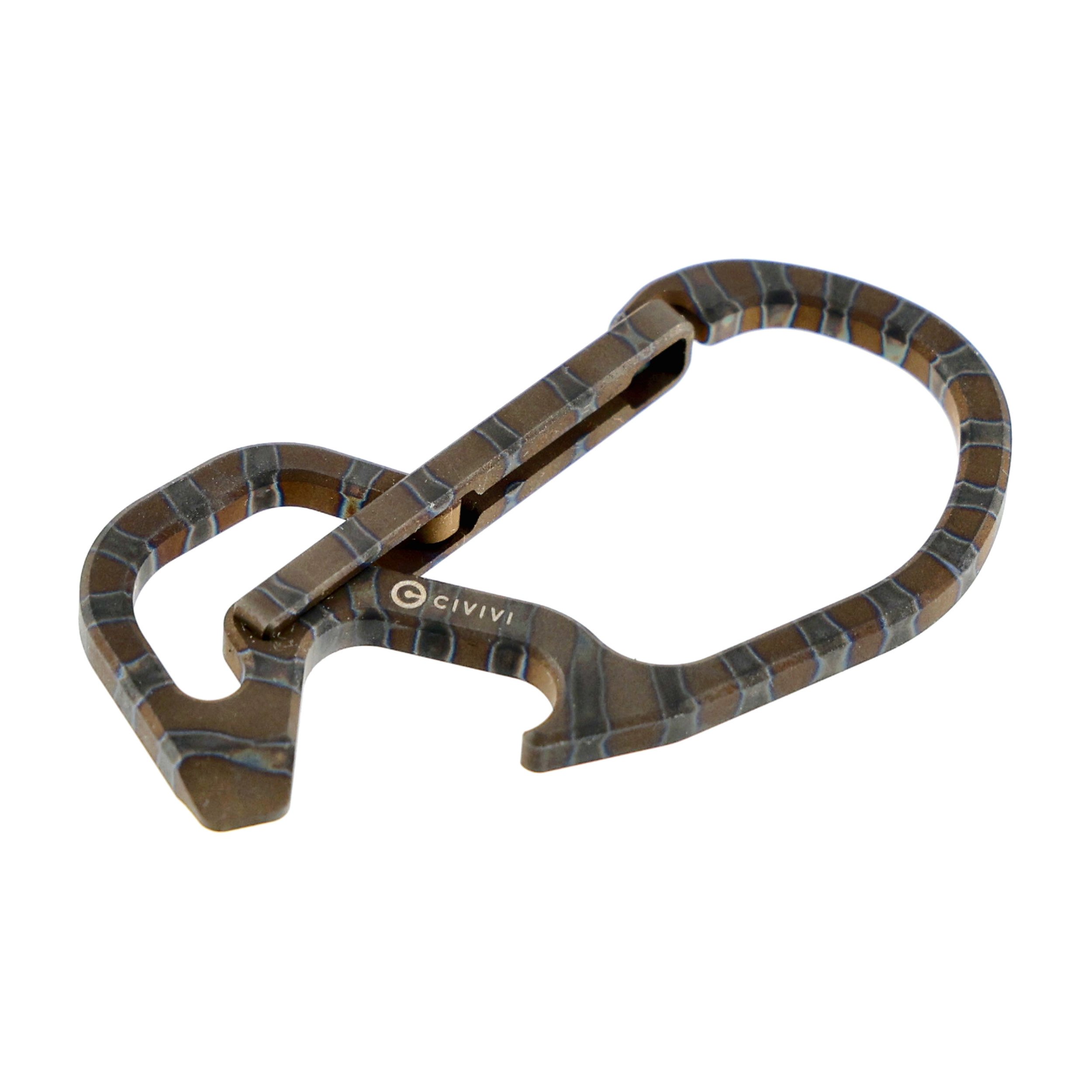 Karabińczyk do kluczy Civivi Click Flamed Titanium CA-01B - obrazek 3