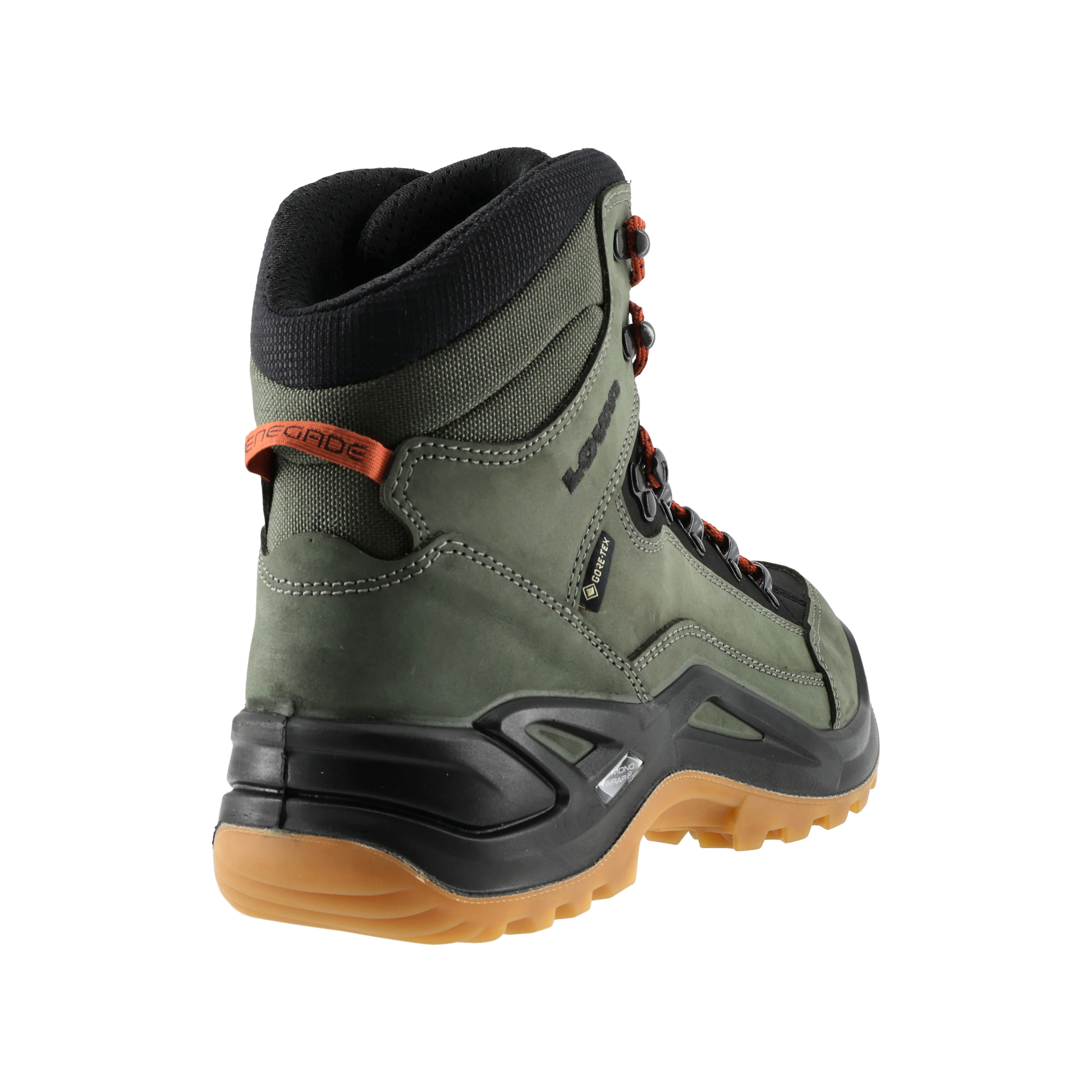 Buty męskie LOWA Renegade GTX mid, zielono/pomarańczowe 45 - obrazek 4