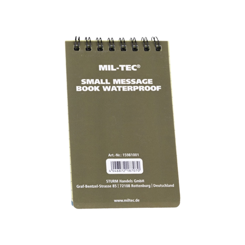 Notes wodoodporny Mil-Tec 75 x 130 mm oliwkowy - obrazek 2
