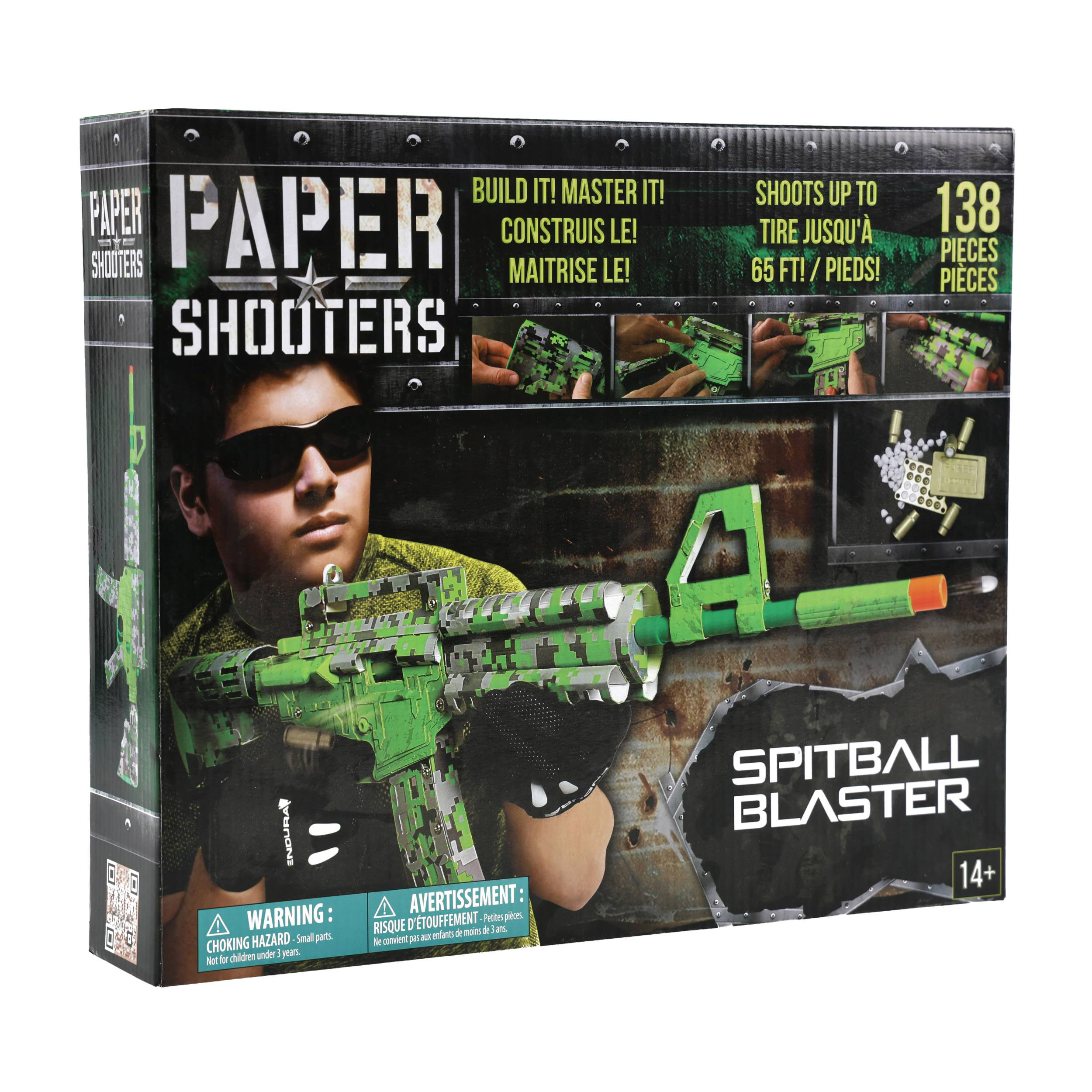 Karabin Paper Shooters Green Spit zestaw - obrazek 2