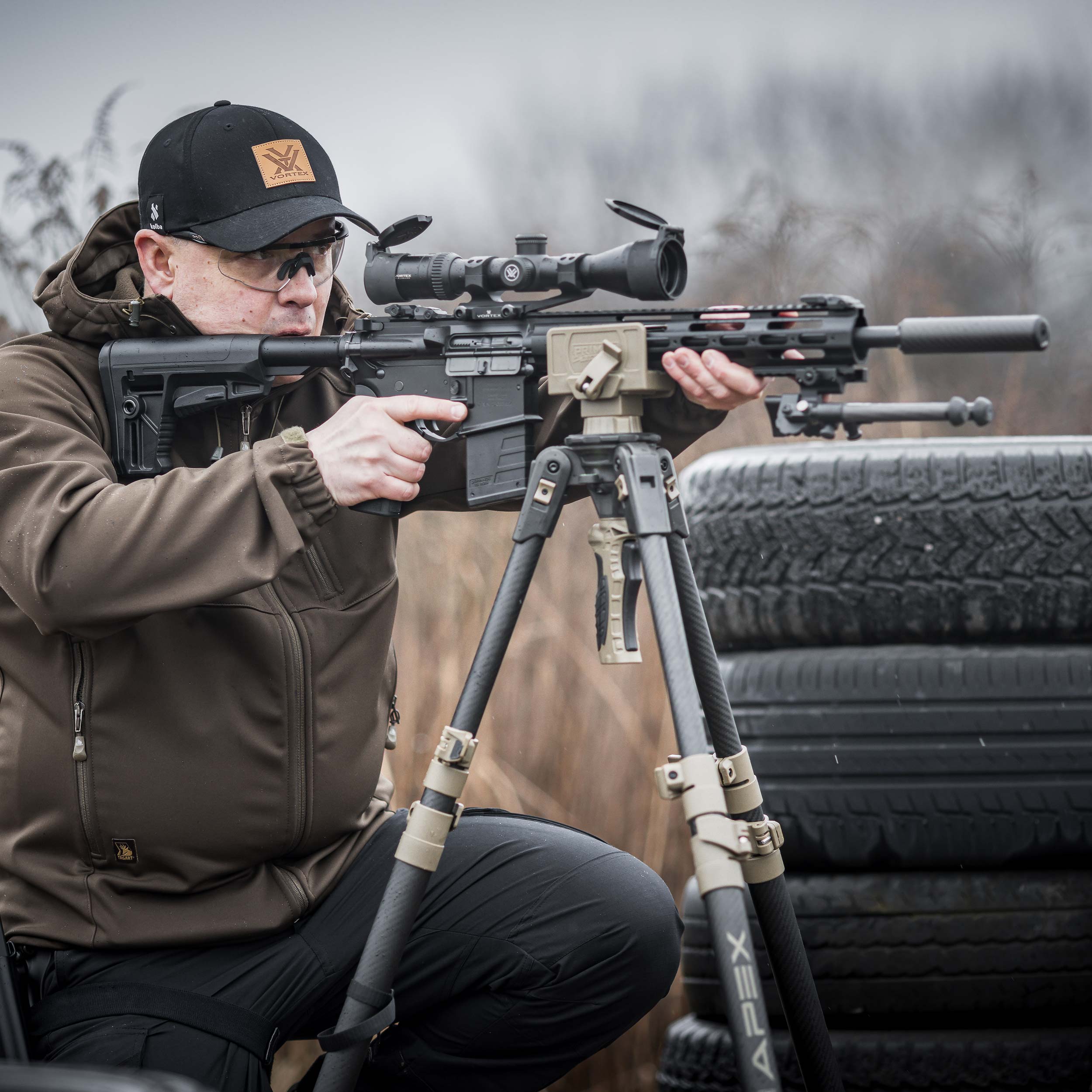 Czapka z daszkiem męska Vortex Barneveld 608 Flexfit czarna X/XL - obrazek 9