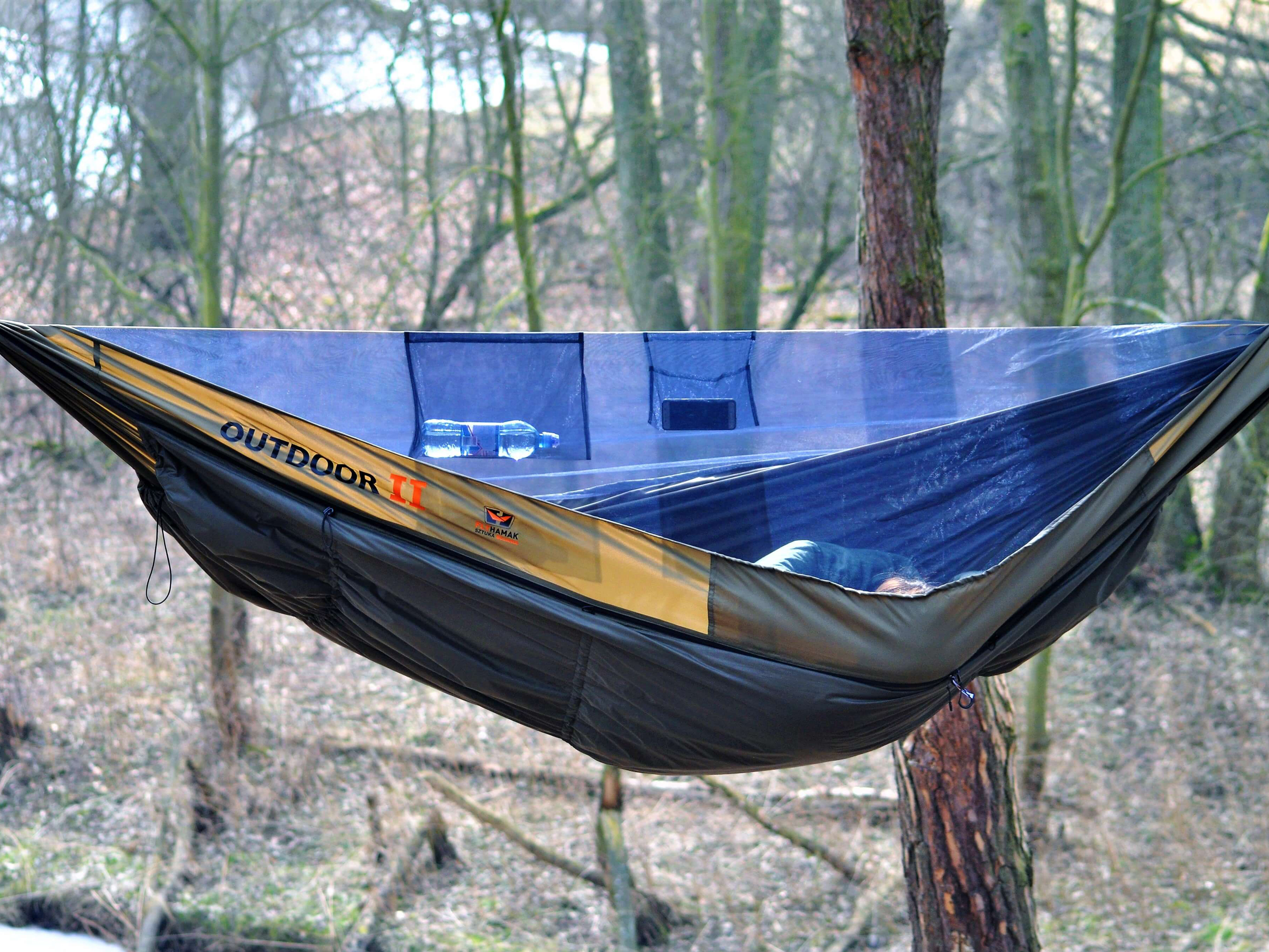 Hamak Flyhamak OutDoor II ciemnooliwkowy - obrazek 6