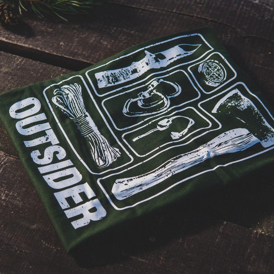 Koszulka męska TigerWood Outsider zielona XL - obrazek 2