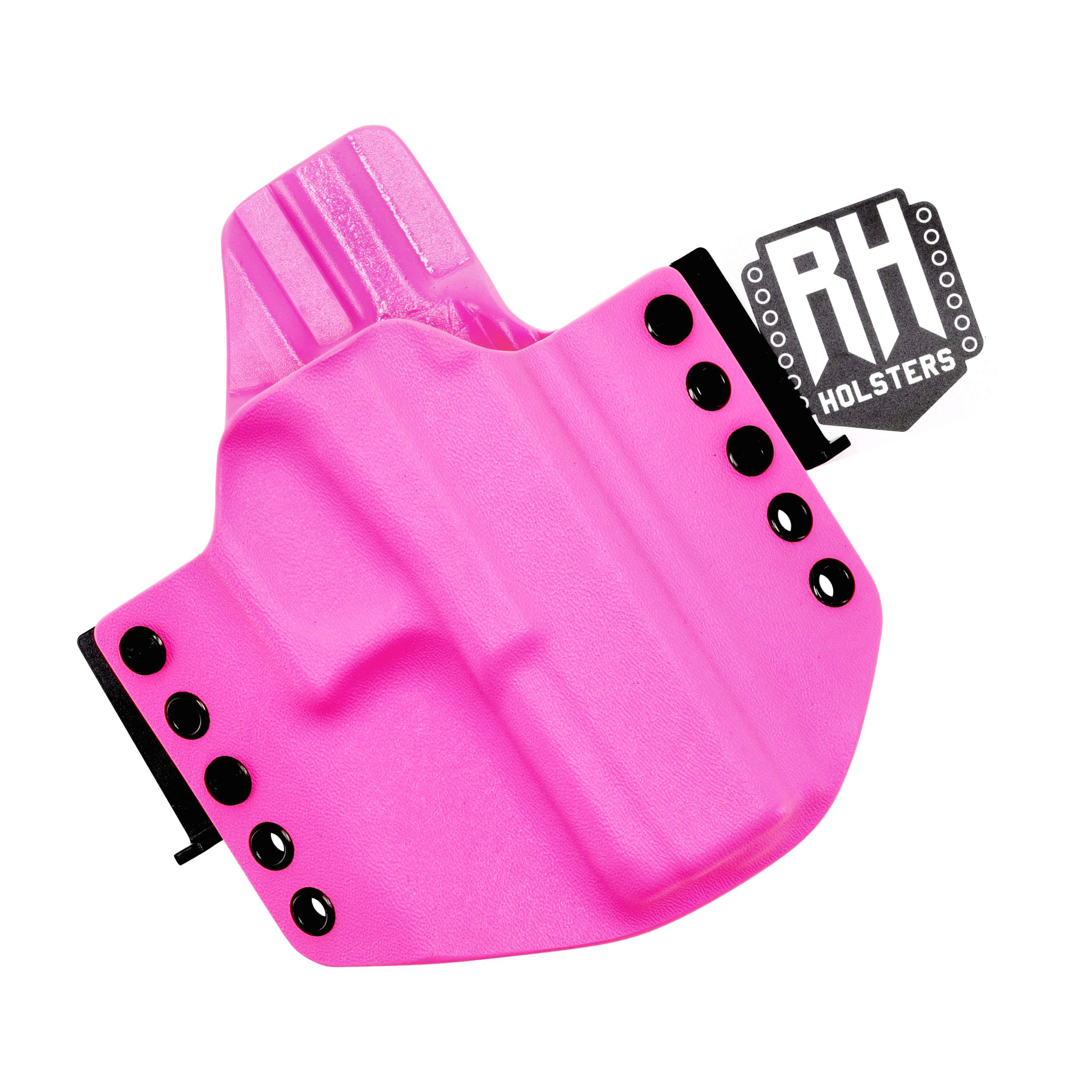 Kabura RH Holsters OWB do Glock 17 / 22 / 31, 1/2 sweatguard, speedloops 40 mm, prawa, różowa - obrazek 3