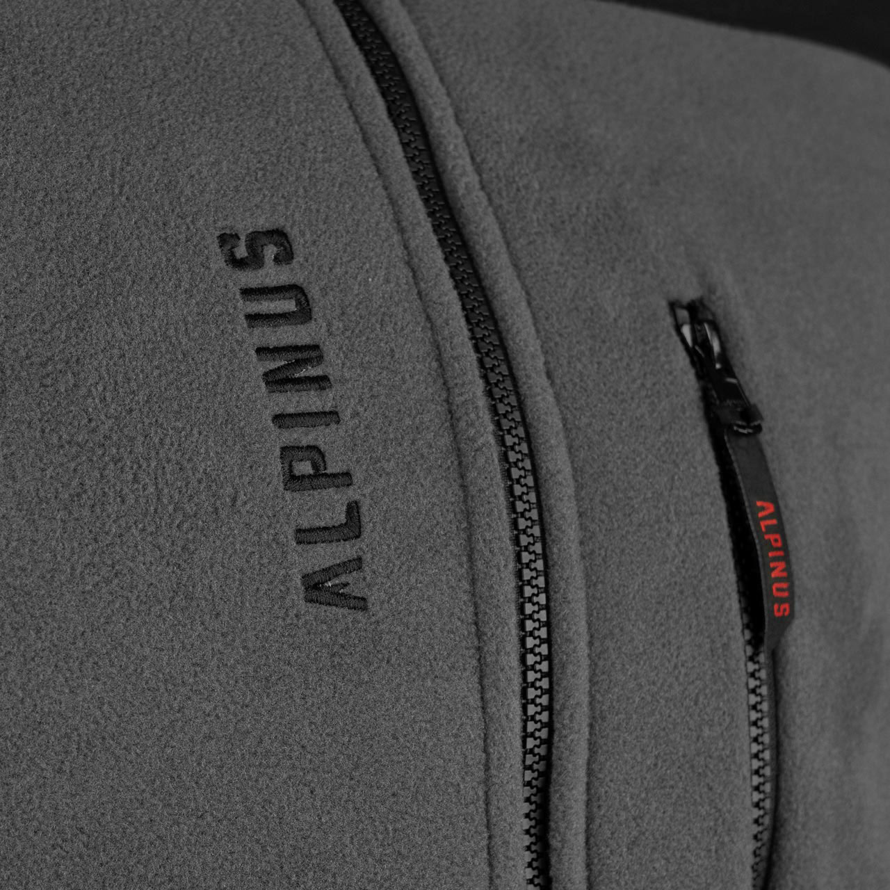 Bluza męska polarowa Alpinus Caen 200 ciemnoszara S - obrazek 3