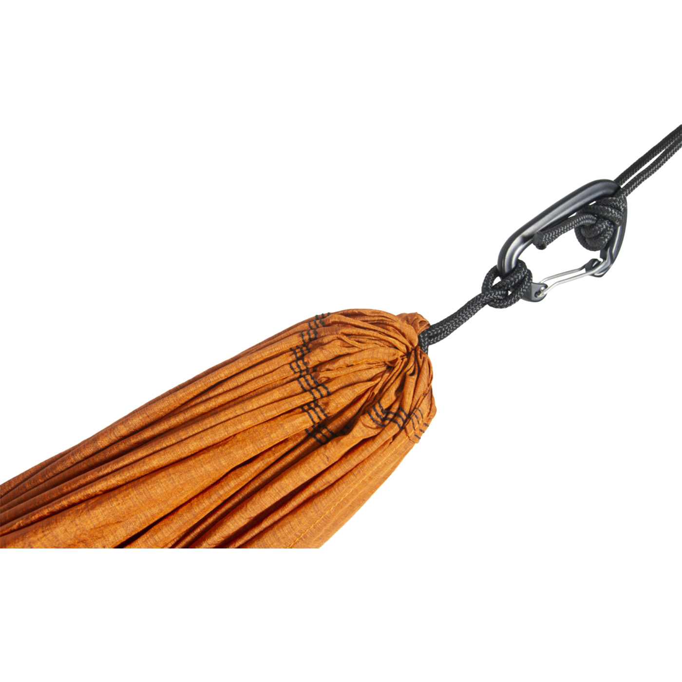 Hamak TTTM 320 x 300 cm w zestawie karabinki i linki, pomarańczowe - obrazek 3