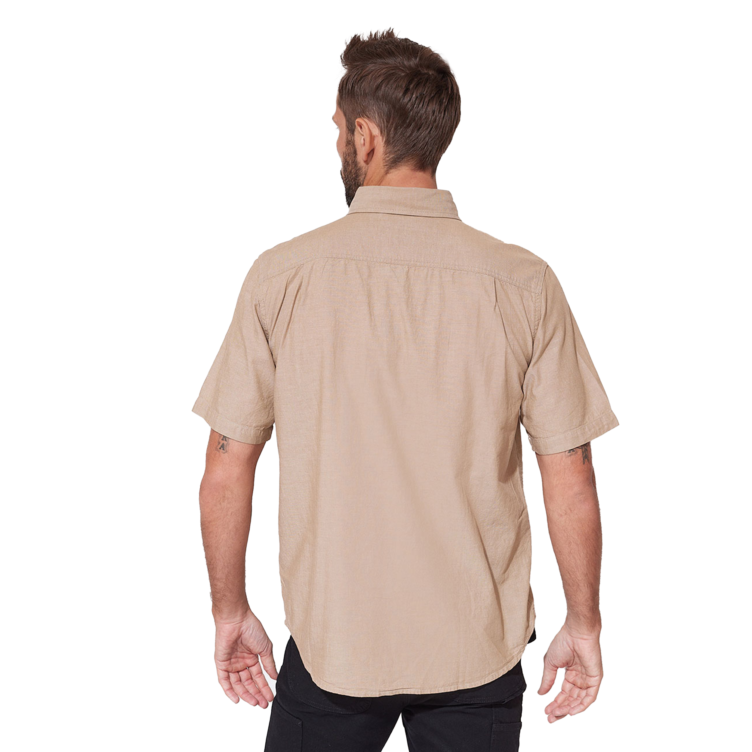 Koszula Carhartt Loose Chambray z krótkim rękawem dark tan chambray M - obrazek 2