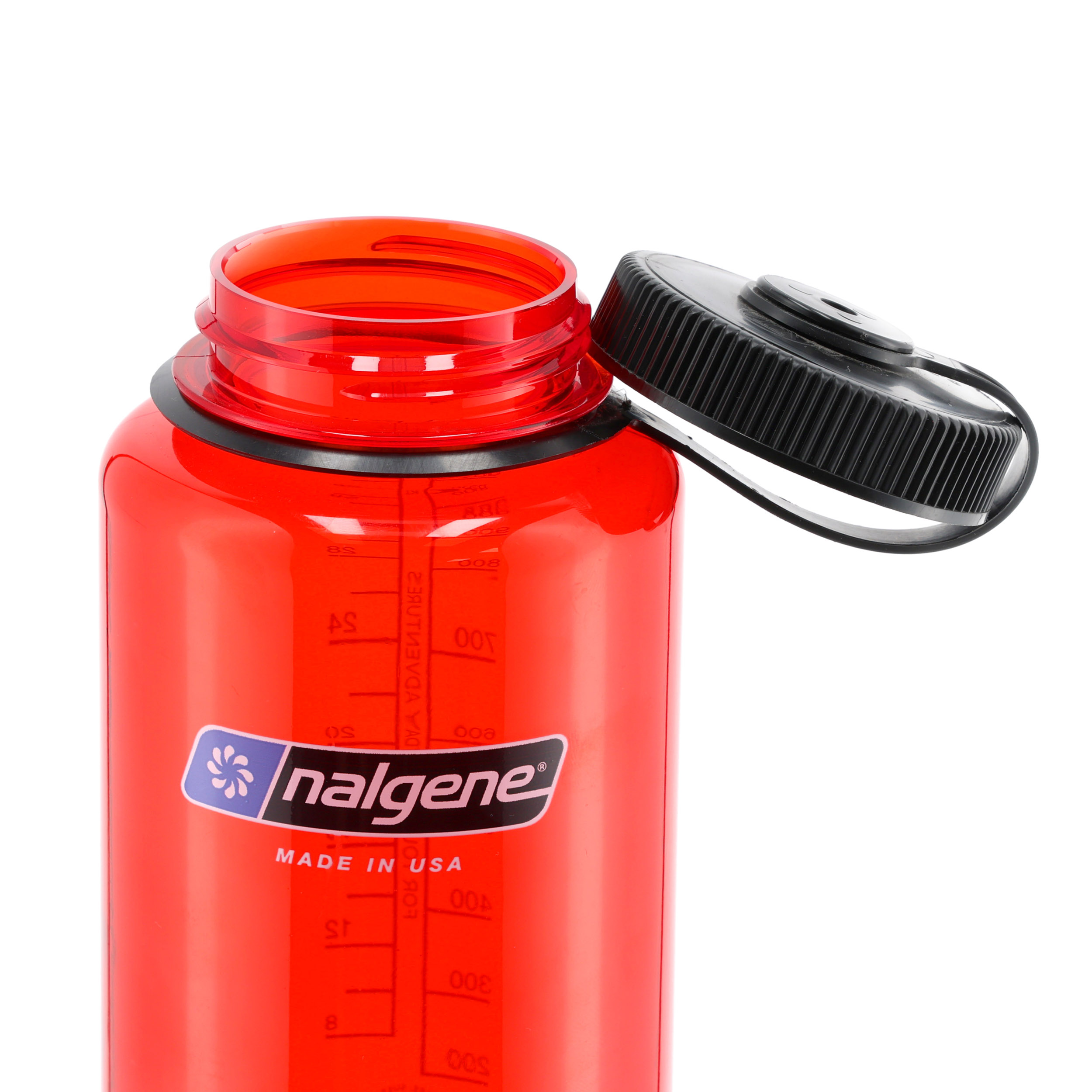Butelka Nalgene Wide Mouth 1 l czerwona z szerokim wlewem - obrazek 3