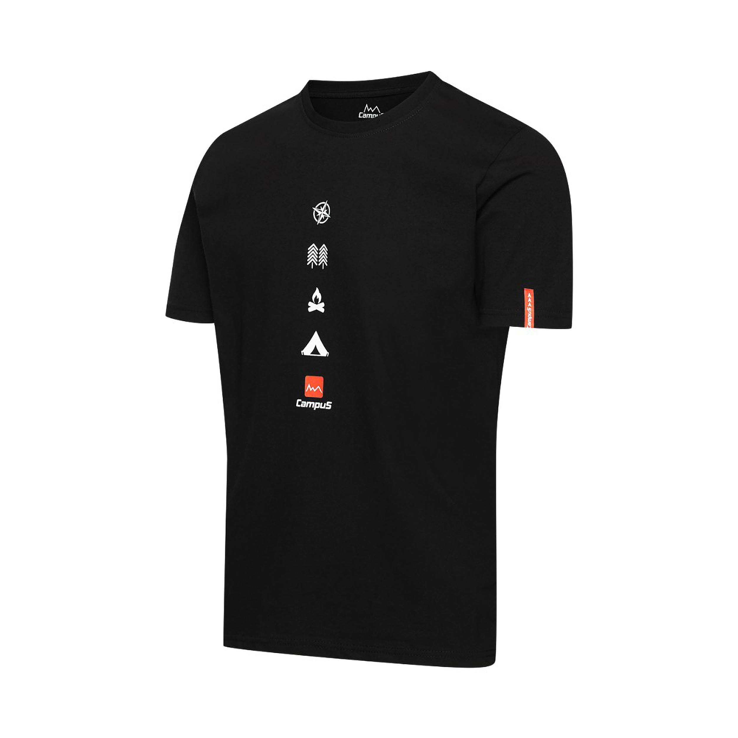 Koszulka męska Campus Aerin, czarna 5XL - obrazek 3