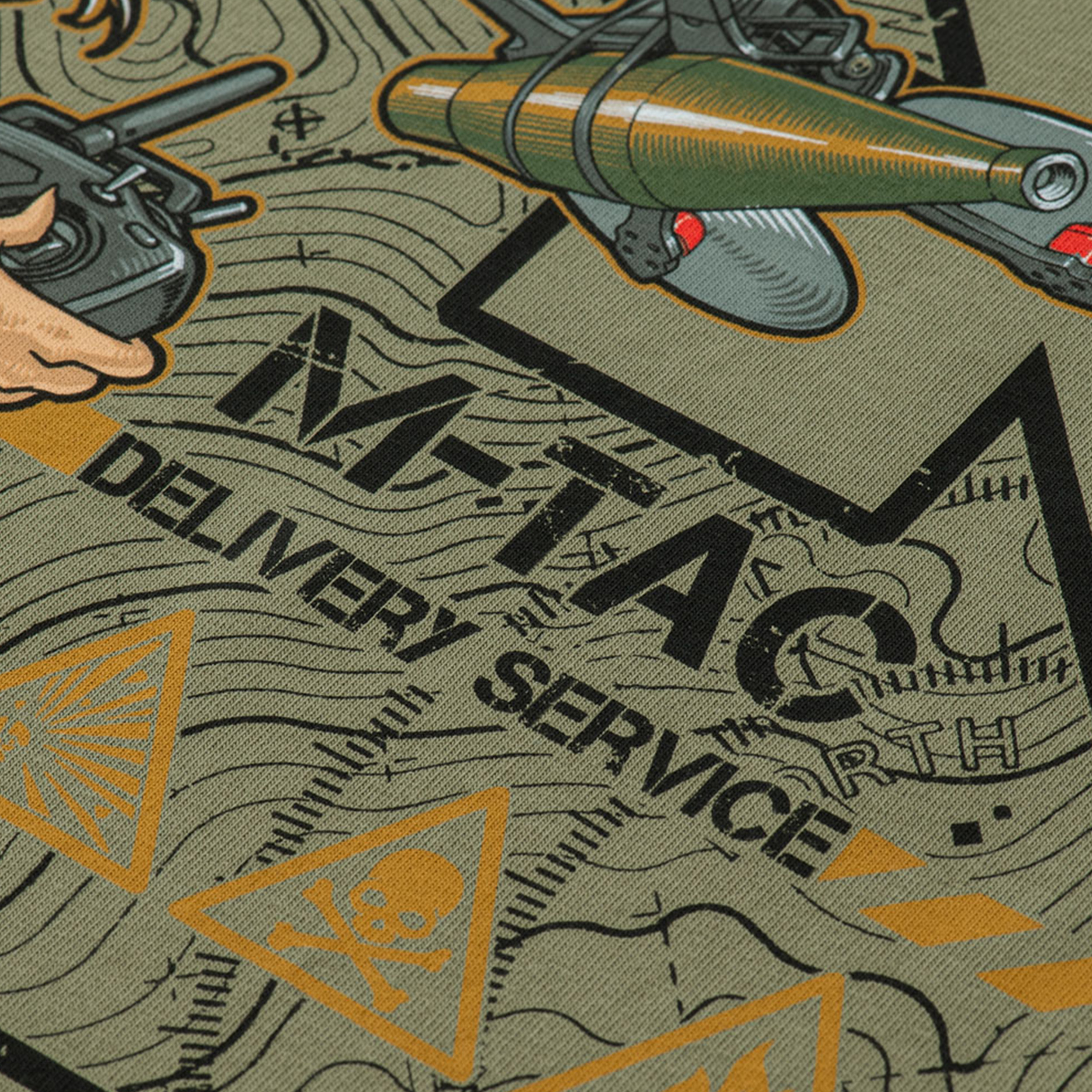 Koszulka M-Tac Delivery service oliwkowa 2XL - obrazek 4