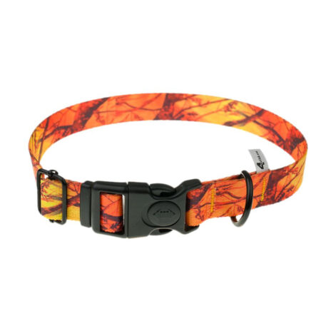 Obroża z taśmy 4wild 25 mm 37-57 cm pomarańczowy kamuflaż