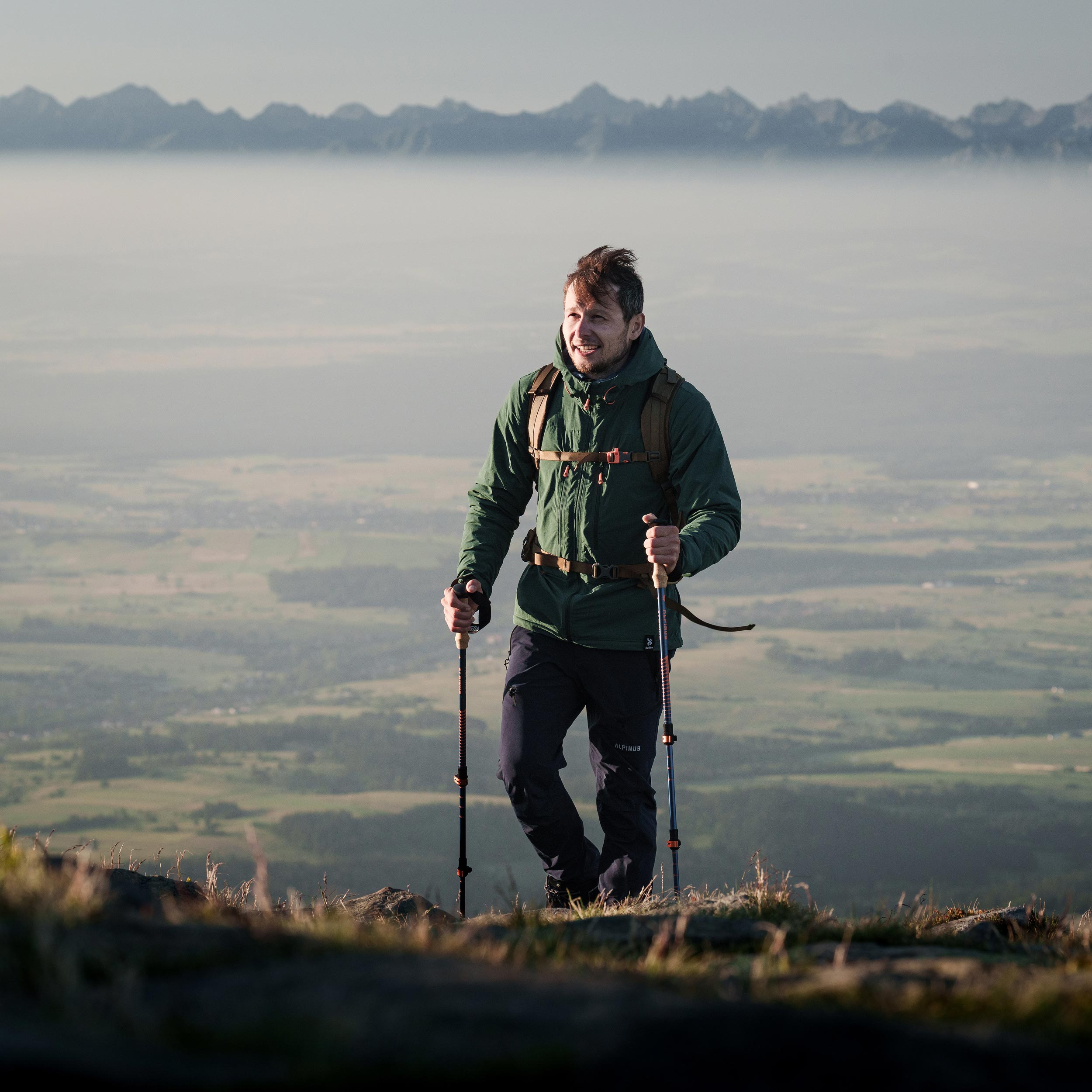 Kijki trekkingowe Alpinus Monte Rosa, granatowo-złote - obrazek 6