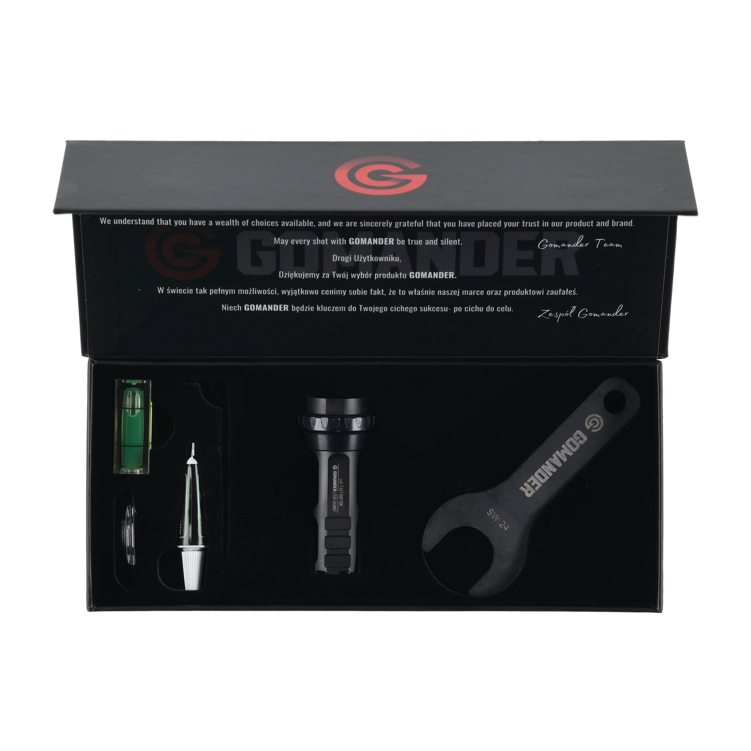 Hamulec wylotowy Gomander Raptor 7,62 5/8x24 UNEF czarny - obrazek 5