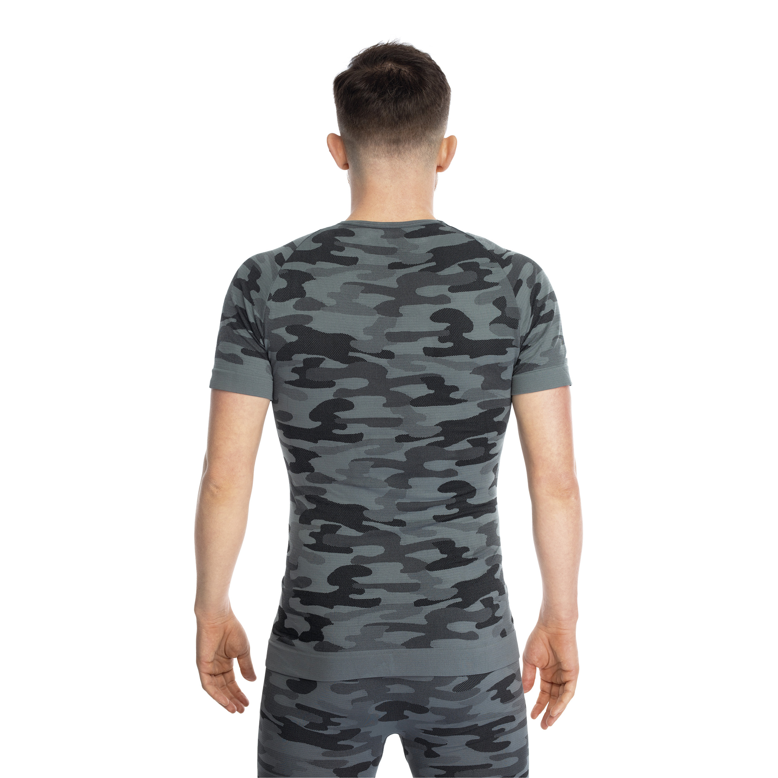 Koszulka męska Spaio Military krótki rękaw piaskowa M - obrazek 2