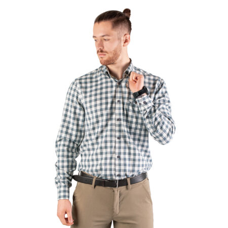 Koszula męska Tagart Malmo slim w niebiesko-białą kratę XL