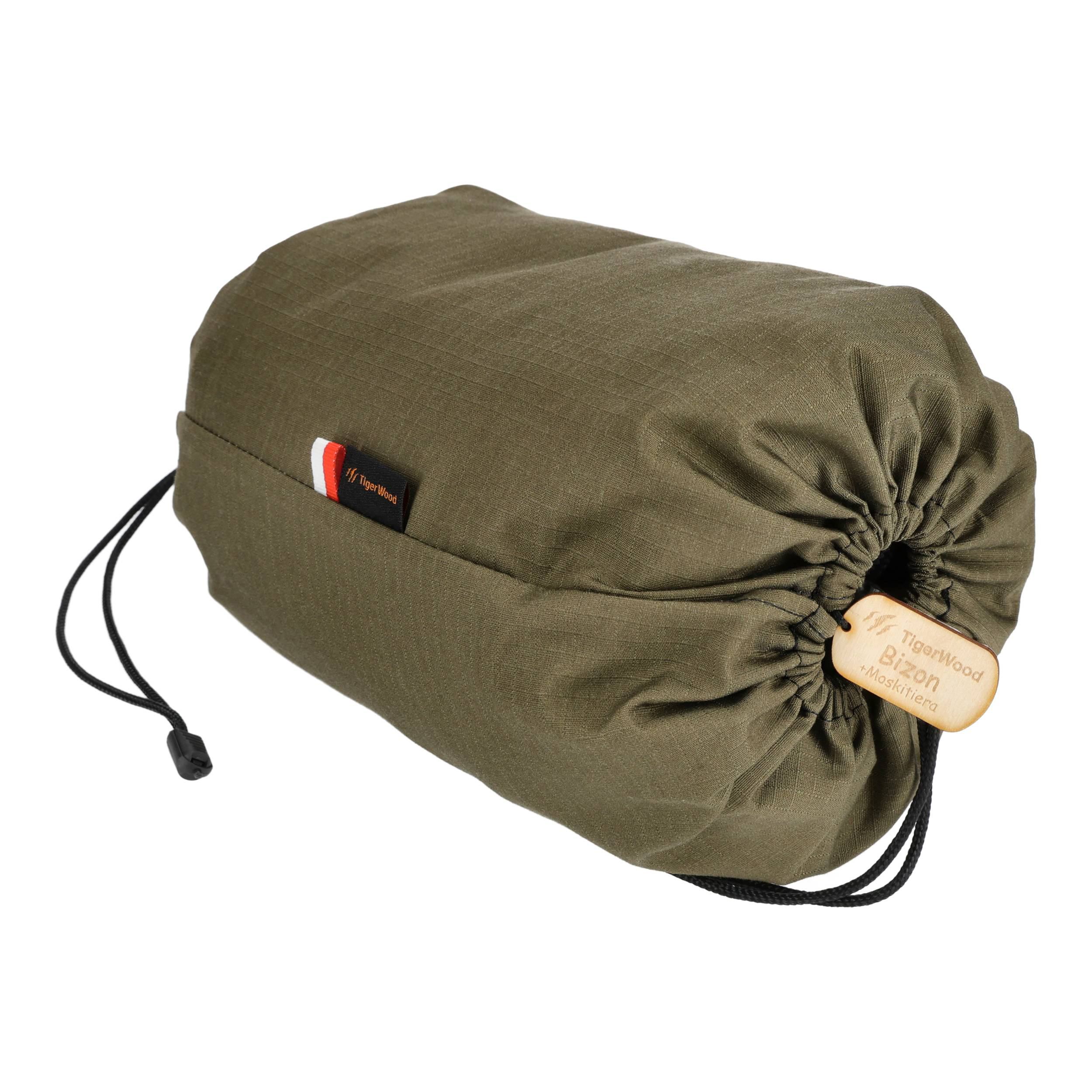 Hamak TigerWood kempingowy Bizon 3m z moskitierą oliwkowy - obrazek 2