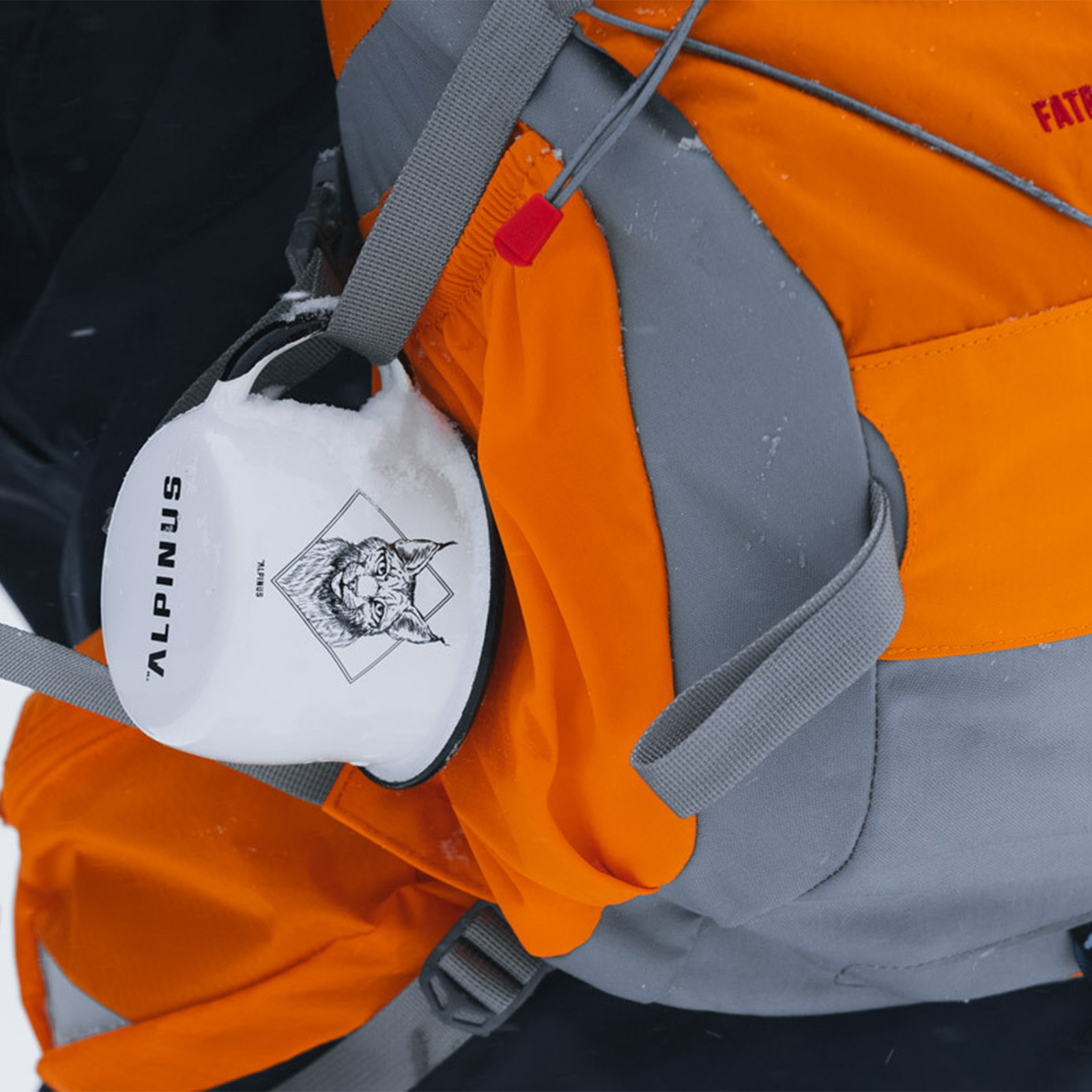 Kubek emaliowany Alpinus Ryś biały 0,28 l - obrazek 4