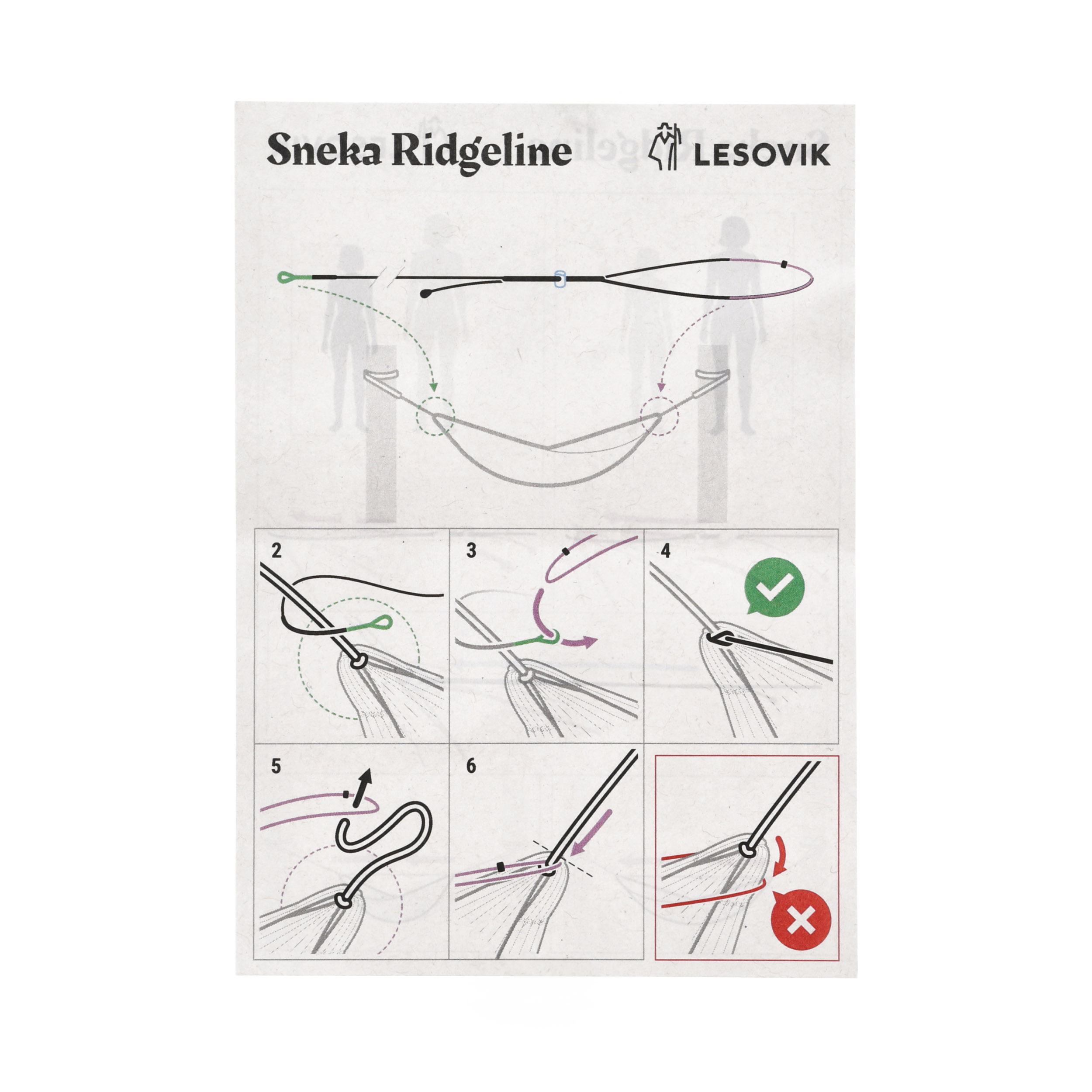 Cięciwa hamakowa Lesovik Sneka black - obrazek 7