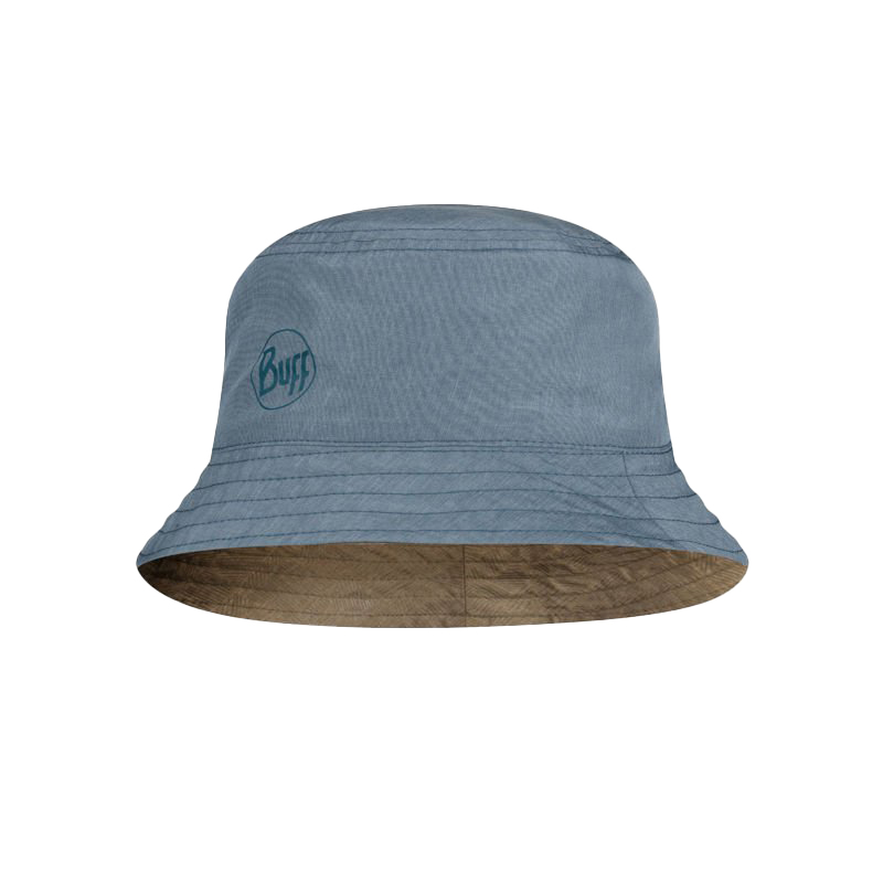 Kapelusz unisex BUFF Travel Bucket Hat Zadok niebiesko-oliwkowy S/M - obrazek 2