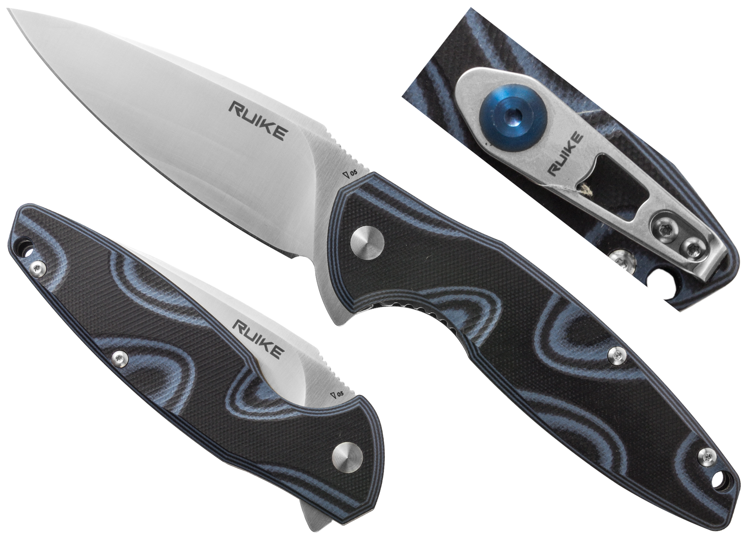 Nóż składany Ruike Fang P105-K jasnoniebieski - obrazek 6