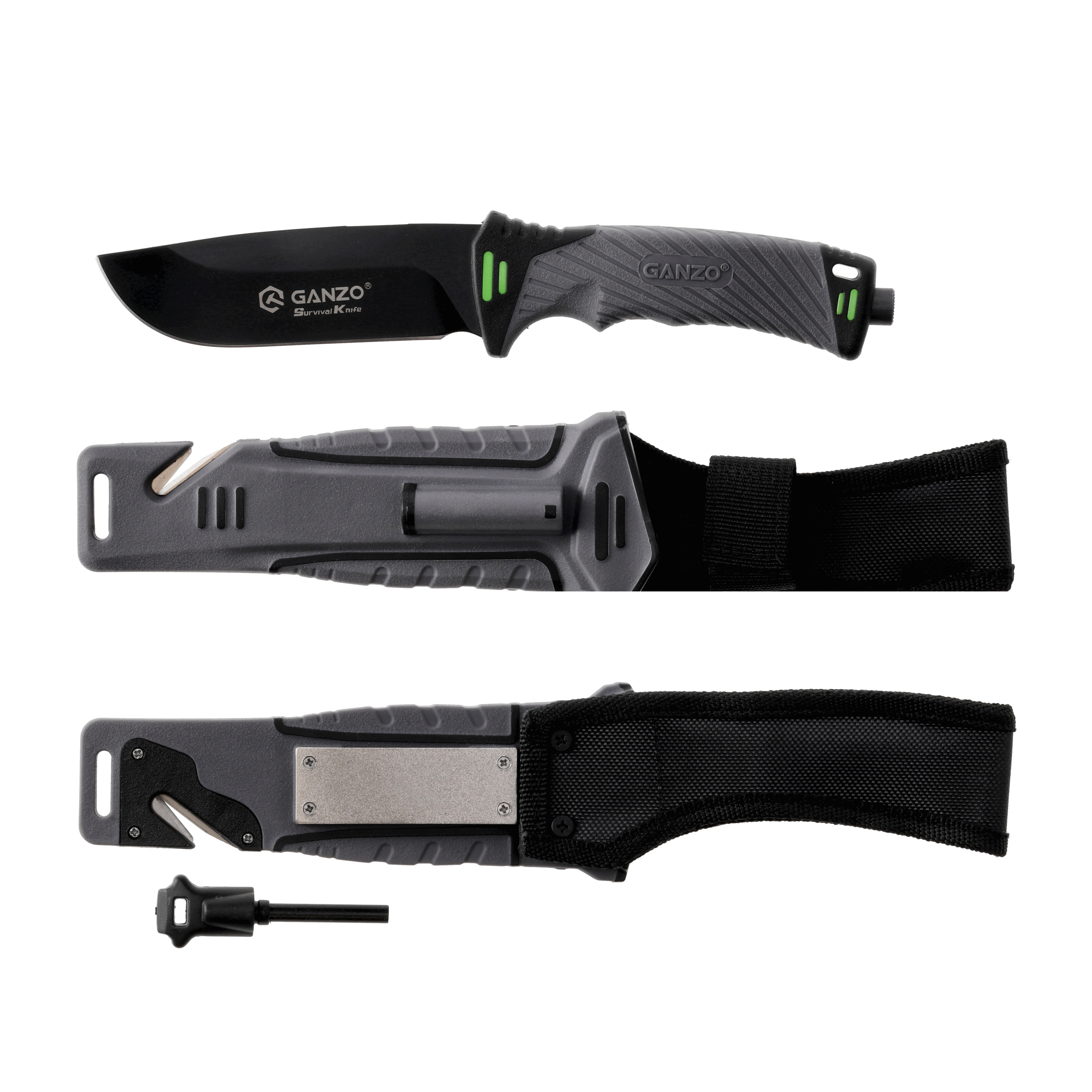 Nóż bushcraft Ganzo G8012-GY - obrazek 4