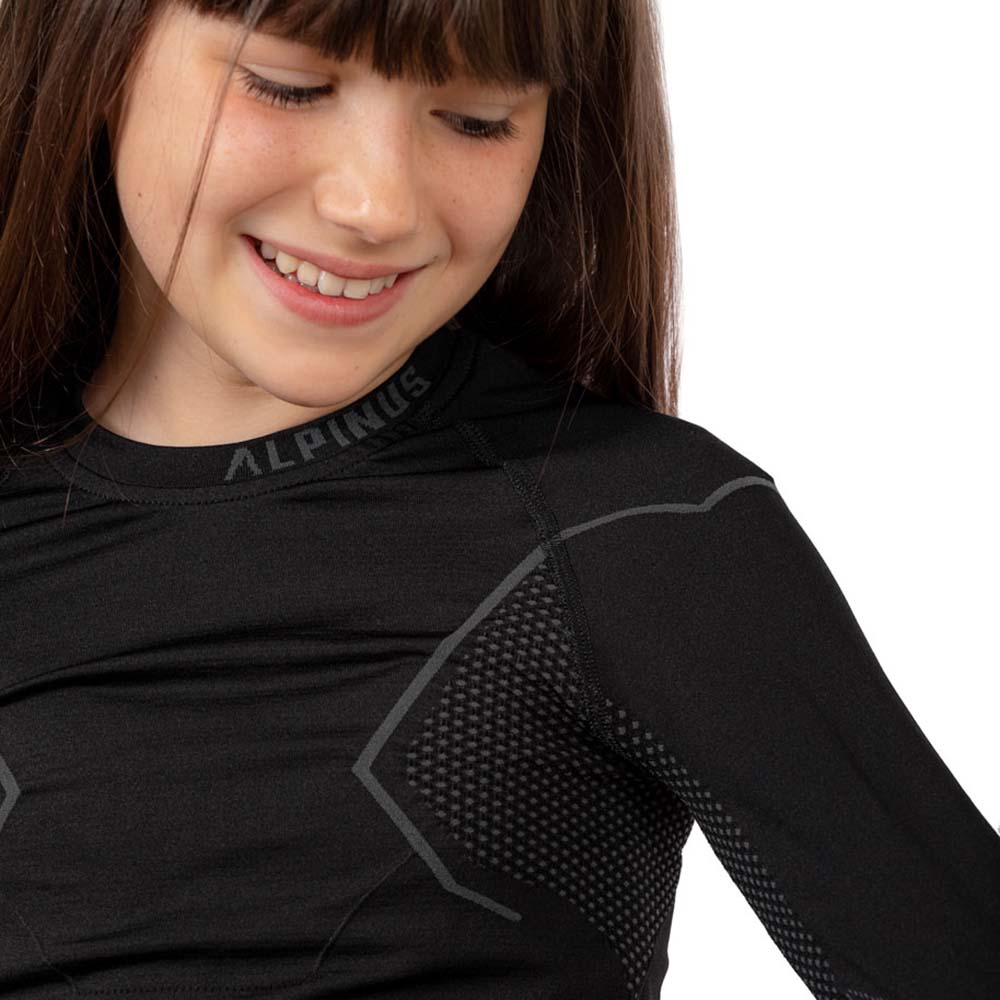 Bielizna termoaktywna Alpinus Active Set junior czarna 146-152 - obrazek 2