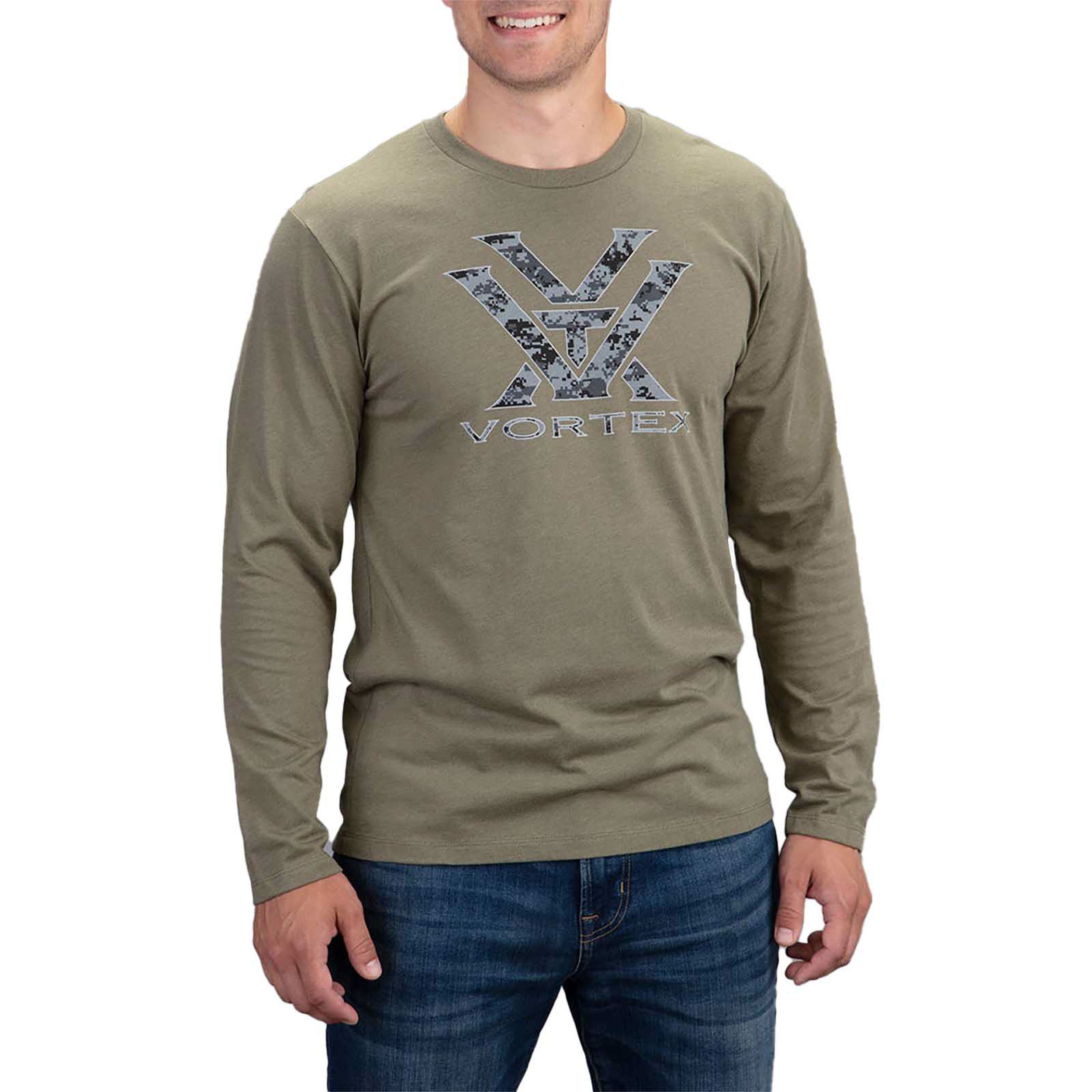 Koszulka męska Vortex Digi Camo Core Logo LS oliwkowa L - obrazek 2