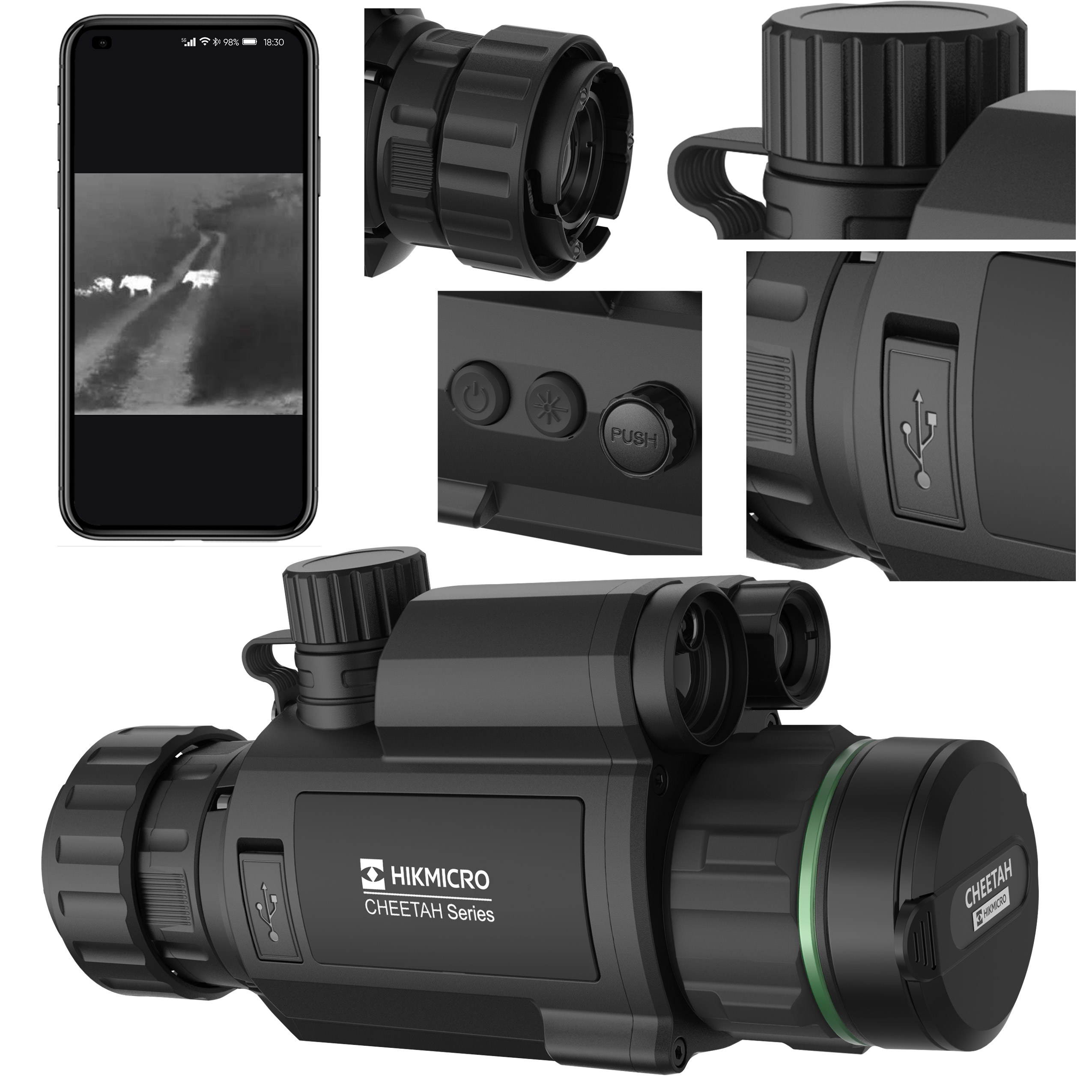 Nasadka nakładka noktowizyjna noktowizor HIKMICRO Cheetah LRF 850 nm - obrazek 3