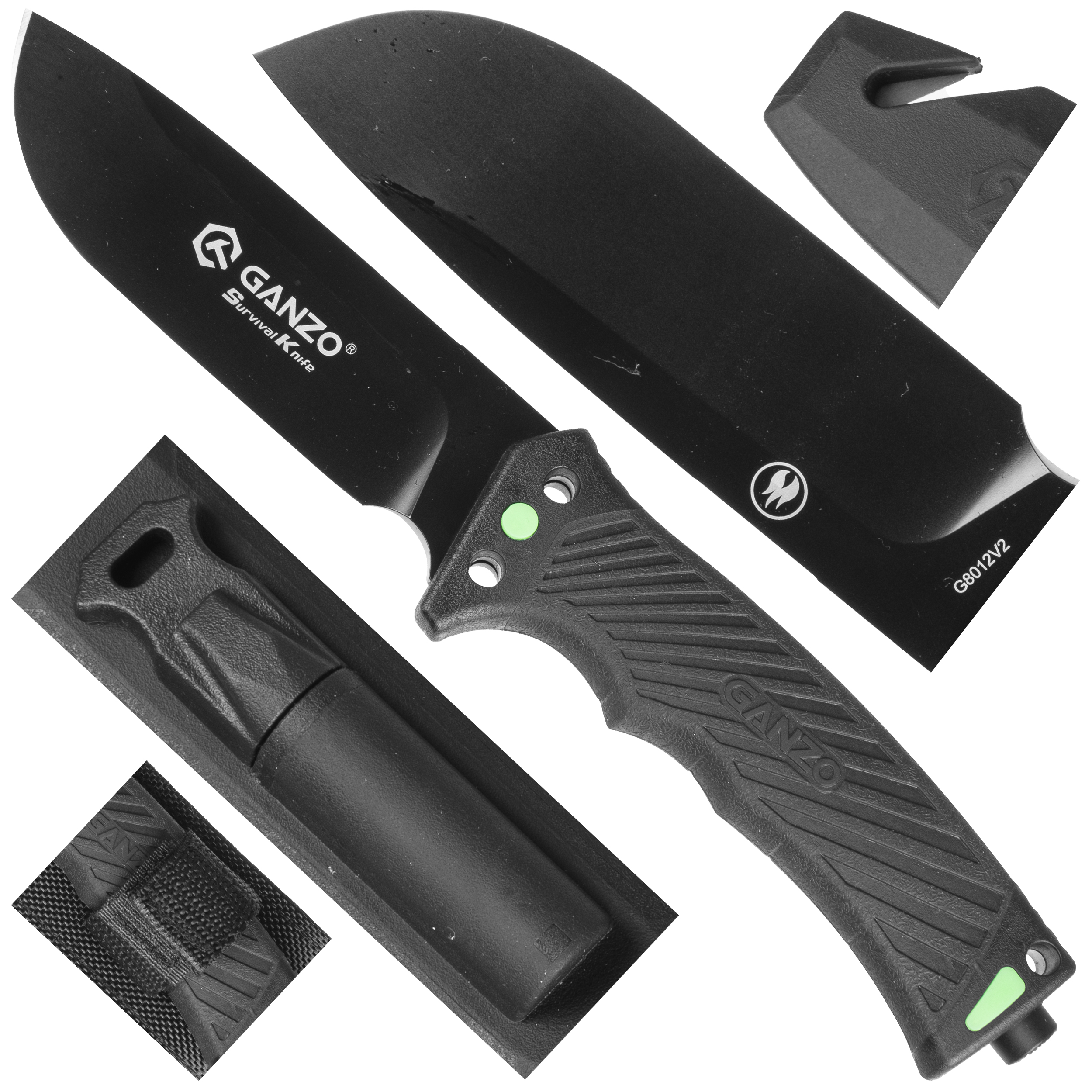 Nóż bushcraft Ganzo G8012V2-BK - obrazek 6