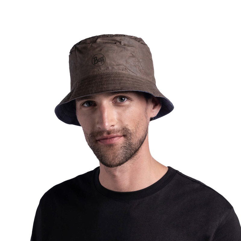 Kapelusz unisex BUFF Travel Bucket Hat Zadok niebiesko-oliwkowy S/M - obrazek 10
