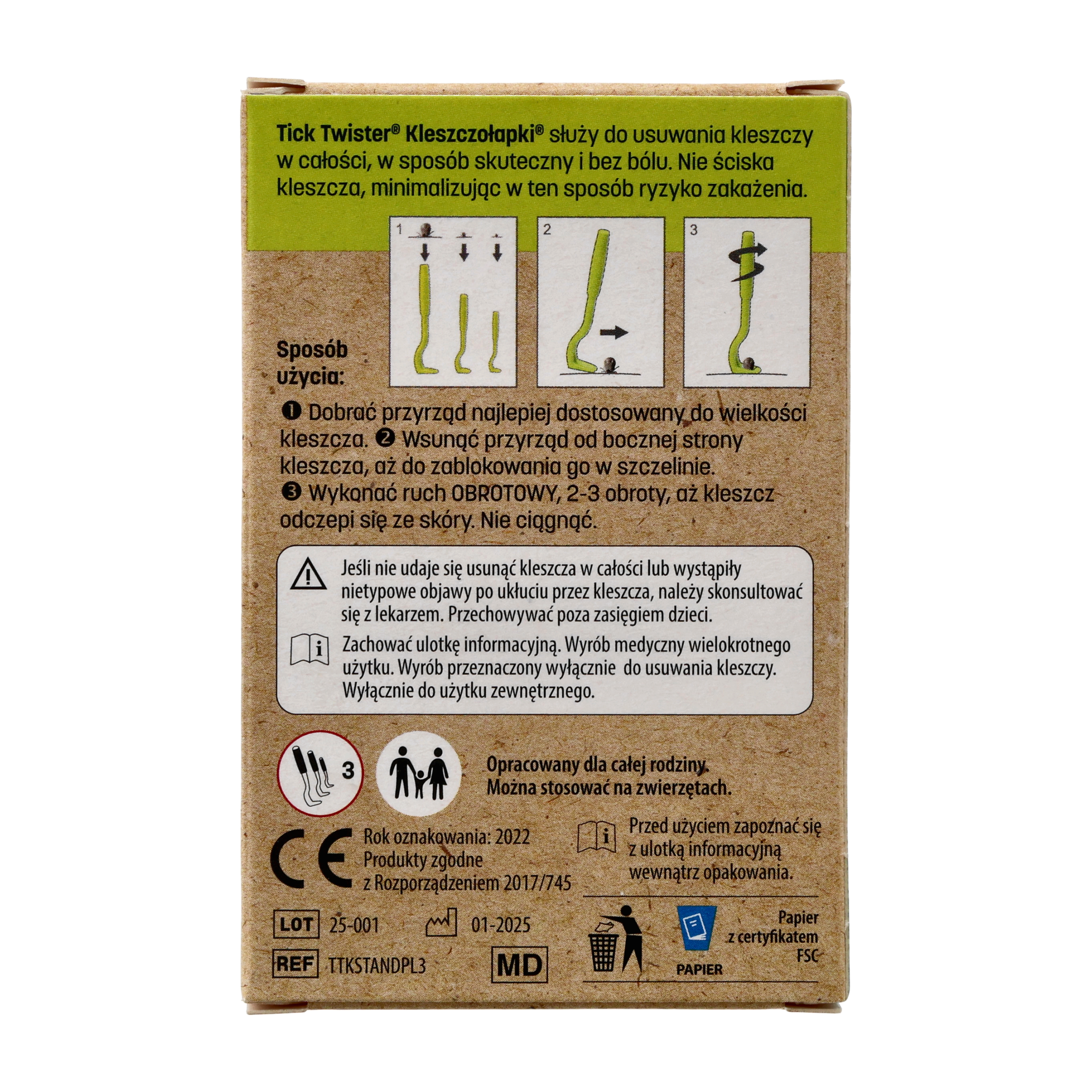 Kleszczołapki przyrząd do usuwania kleszczy Tick Twister® Standard 3 szt. - obrazek 4