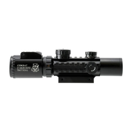Luneta celownicza Combat 2-6x28 TAC 30 mm iRD Mildot + montaż 22 mm
