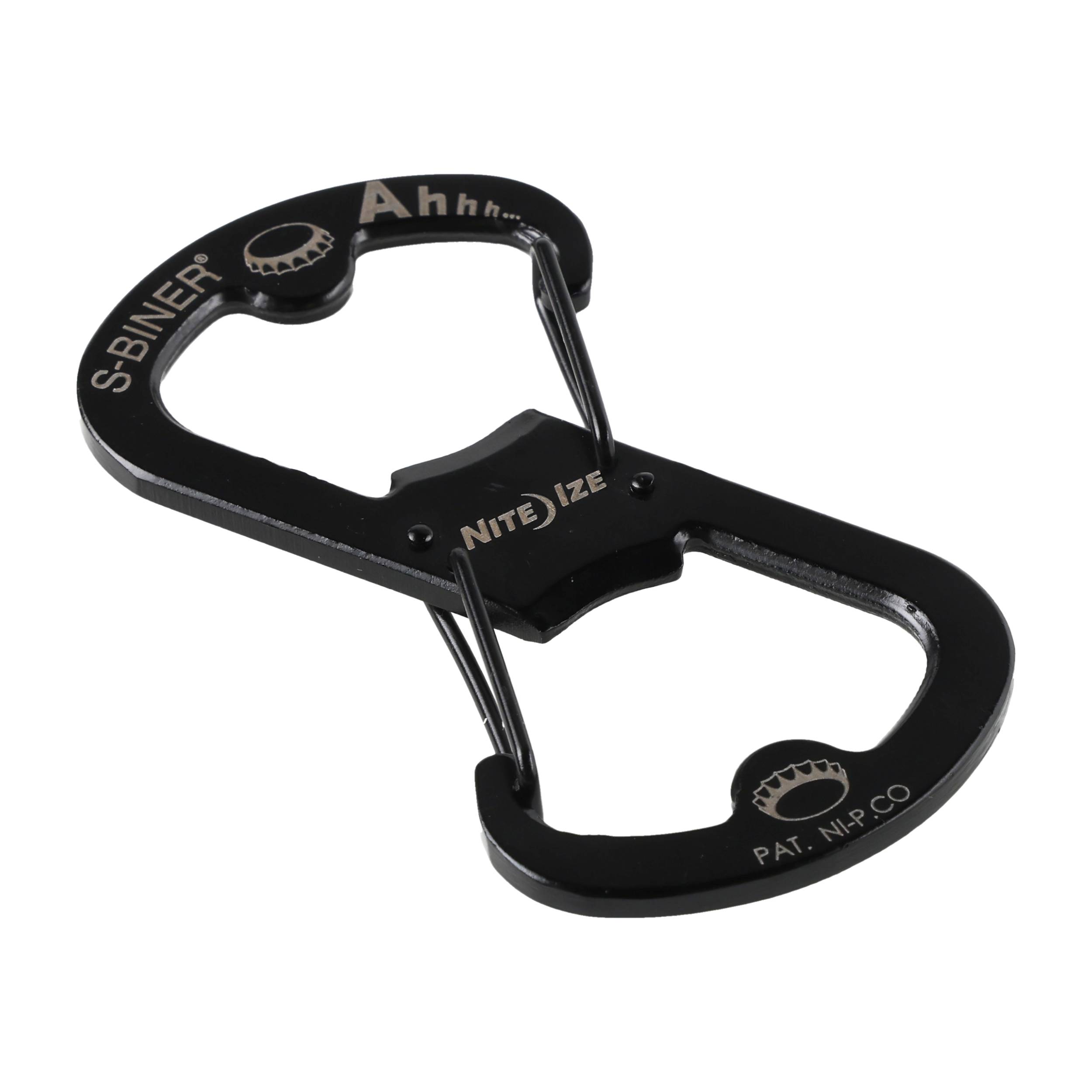 Karabinek Nite Ize S-Biner z funkcją otwieracza do butelek czarny - obrazek 2