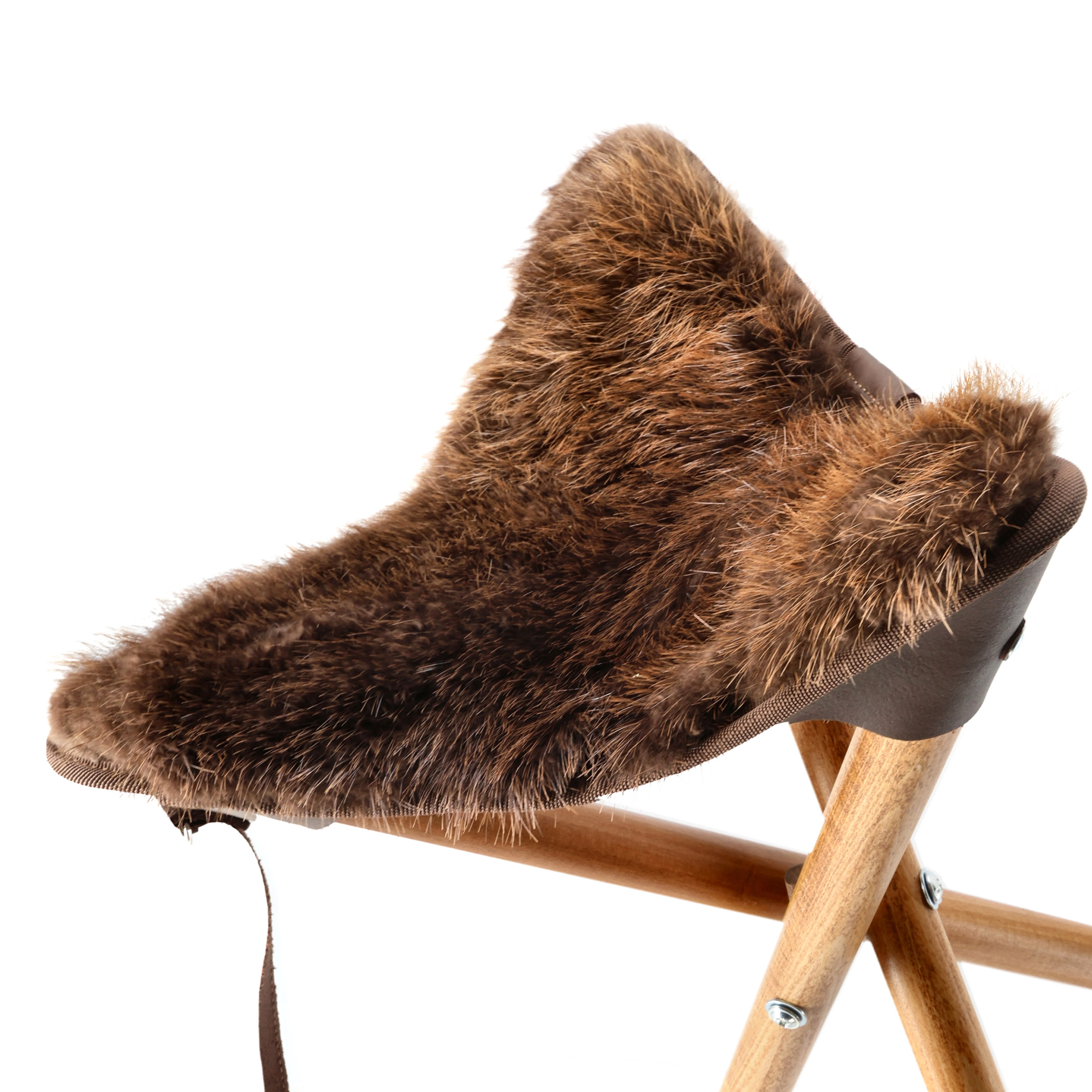 Krzesło Acropolis z siedziskiem z naturalnego futra bobra - obrazek 3