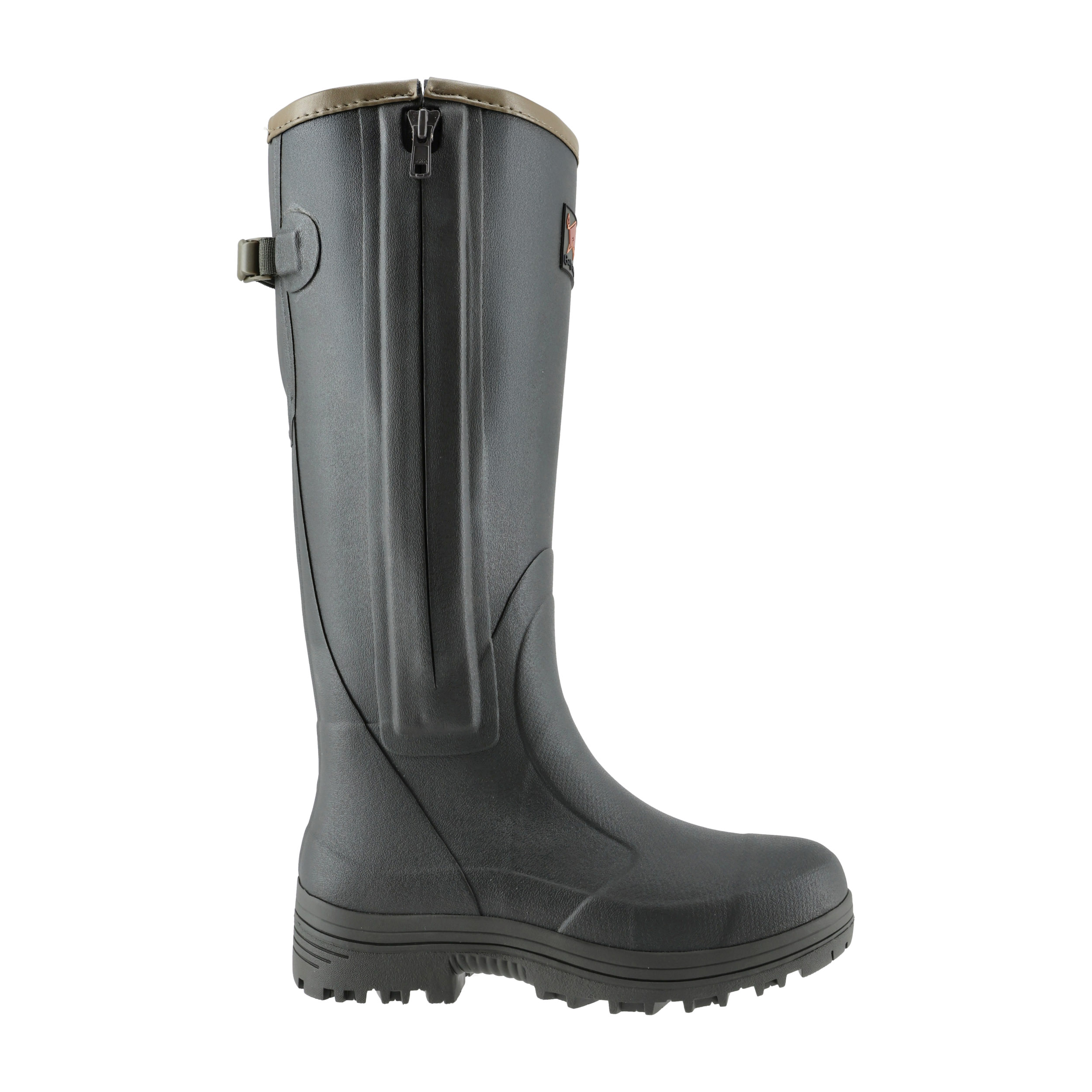 Kalosze Gateway1 Pheasant Game 18" Leather side zip, czarno/oliwkowe 44