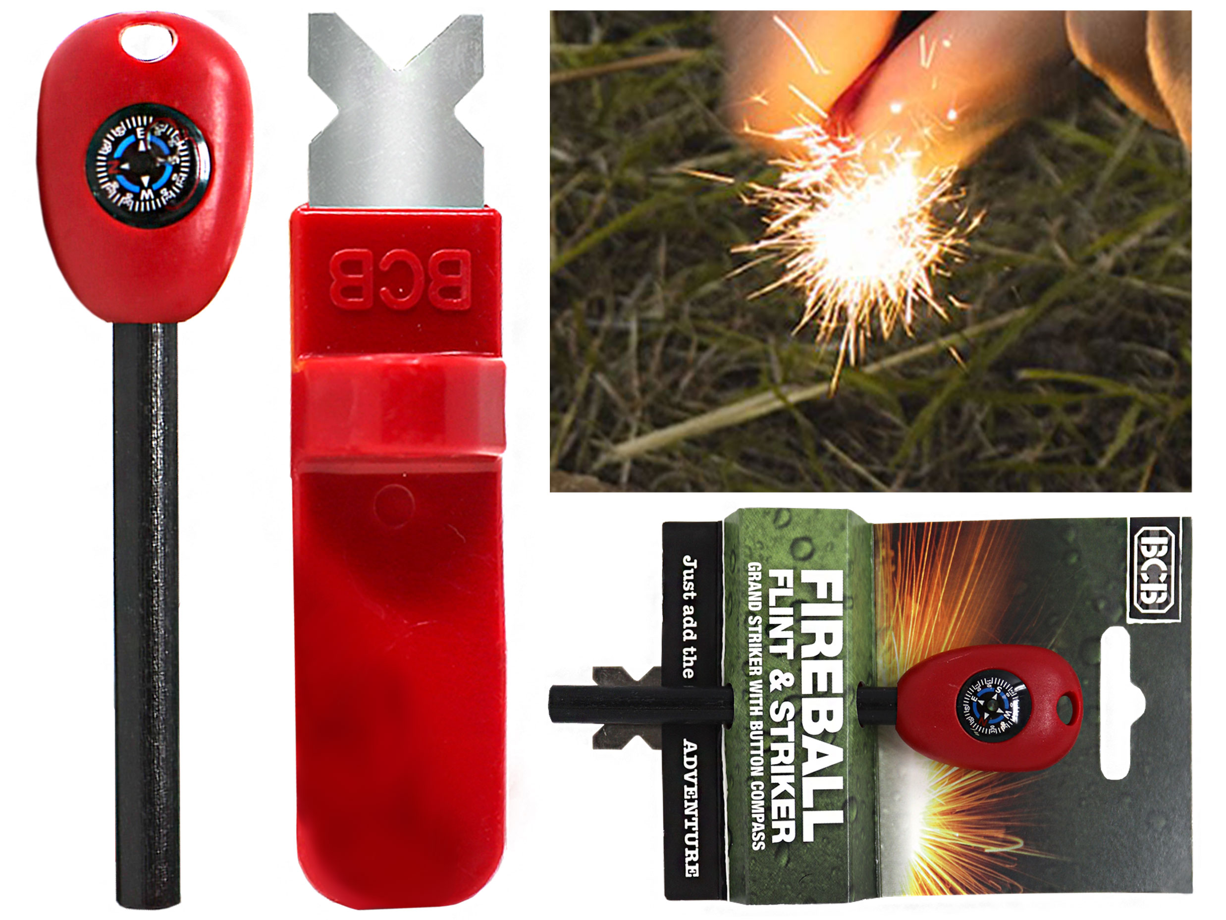 Krzesiwo BCB Fireball Grand z kompasem - obrazek 4
