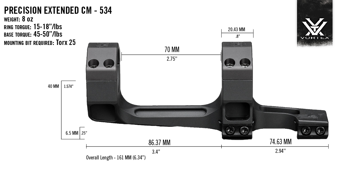 Montaż Vortex Precision Extended 34 mm - obrazek 3