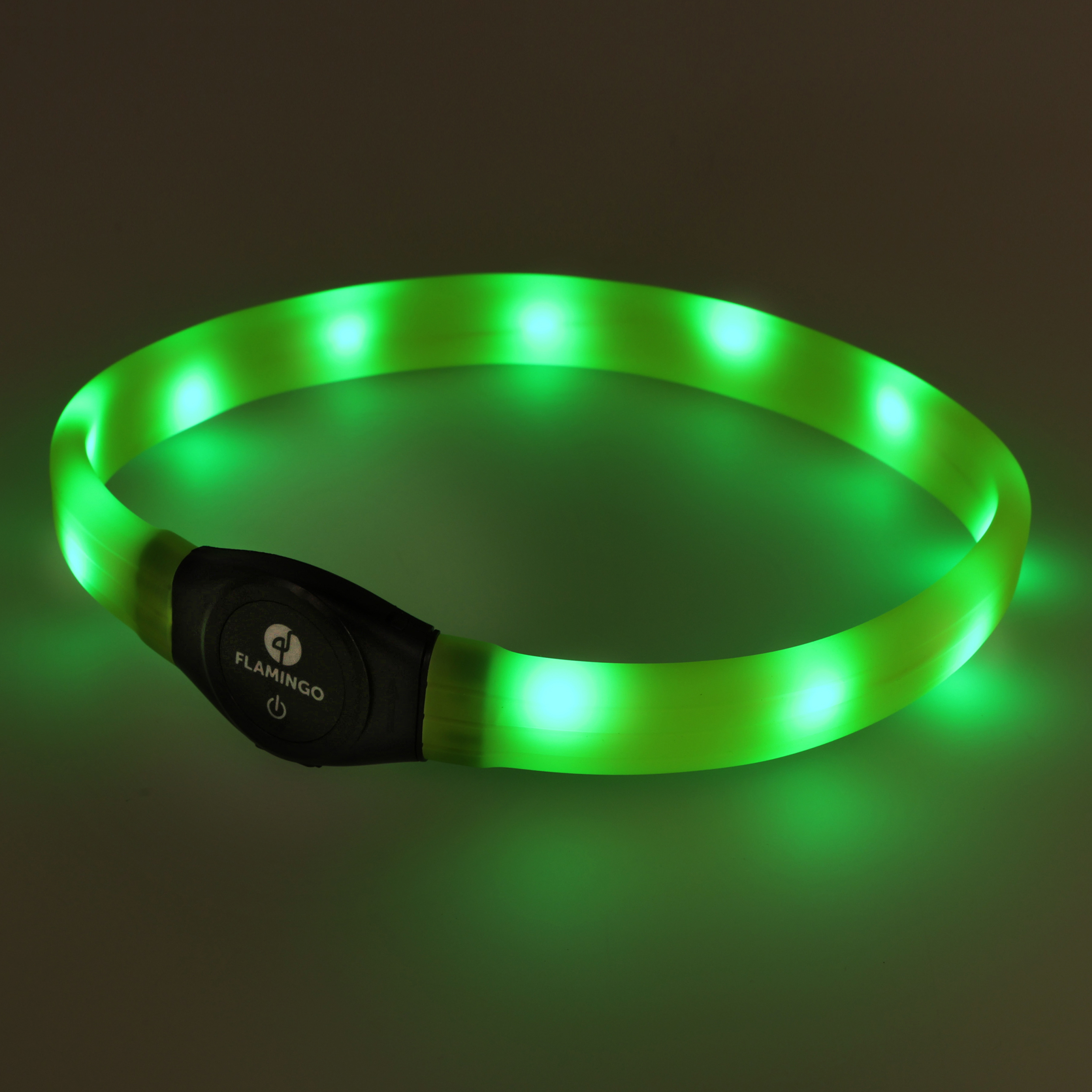 Obroża led dla psa Flamingo Jumbo żółta - obrazek 2