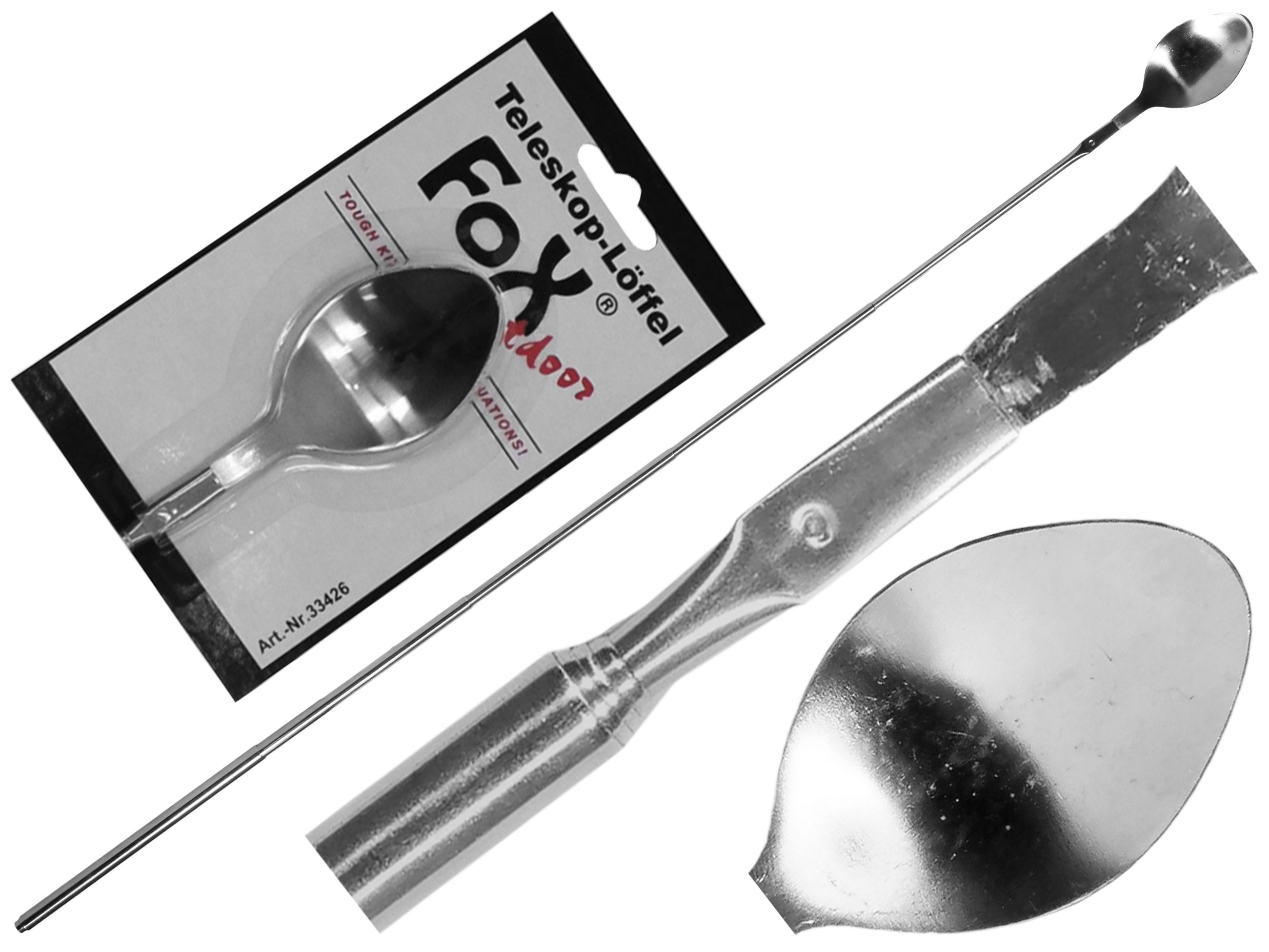 Łyżka teleskopowa Fox Outdoor ze stali nierdzewnej - obrazek 4
