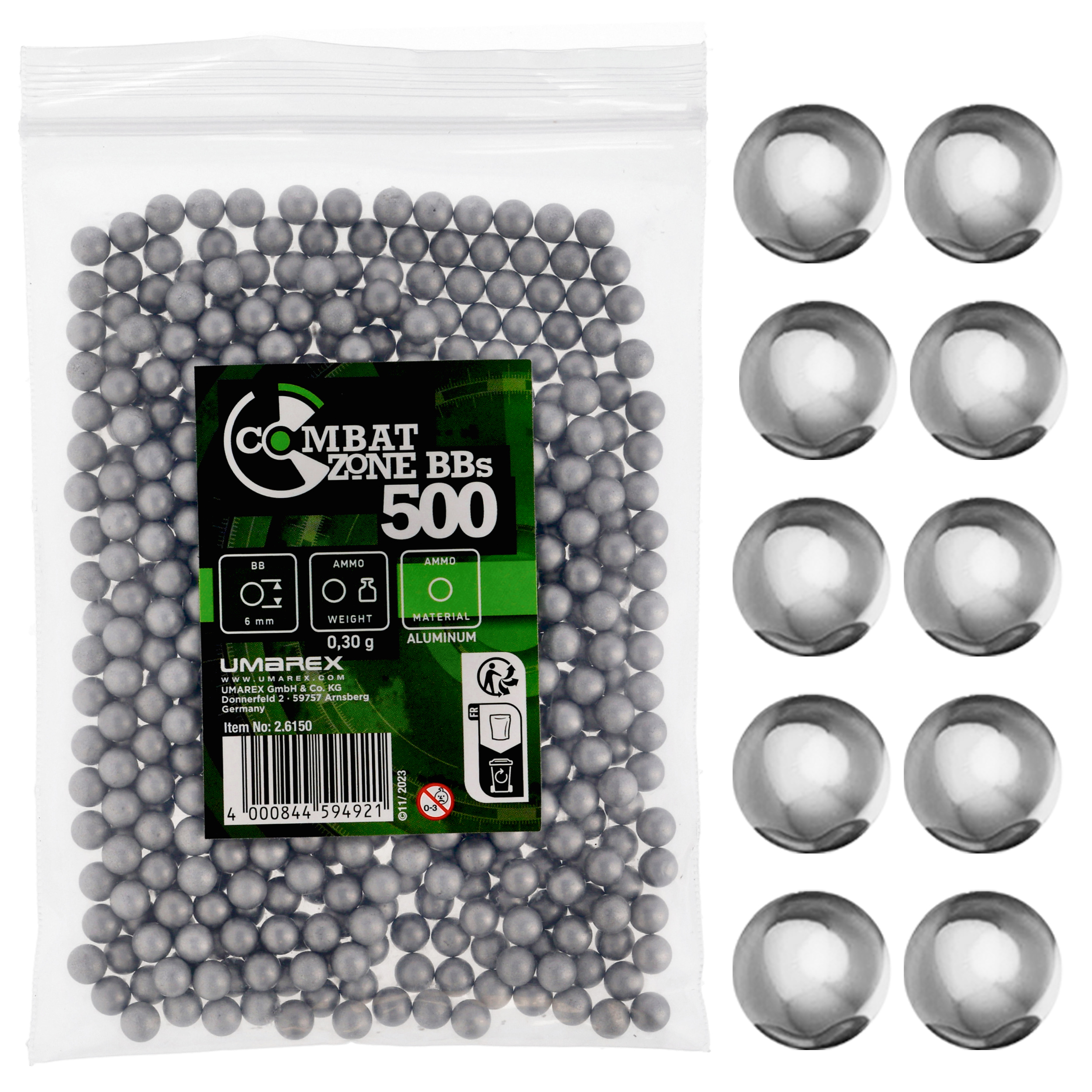 Kulki BB do ASG Combat Zone ALU 0,3 g 500 szt. - obrazek 4