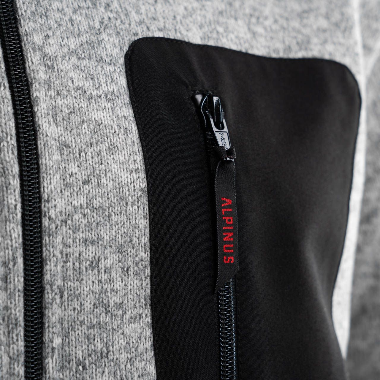 Bluza polarowa męska Alpinus Svene szara S - obrazek 3