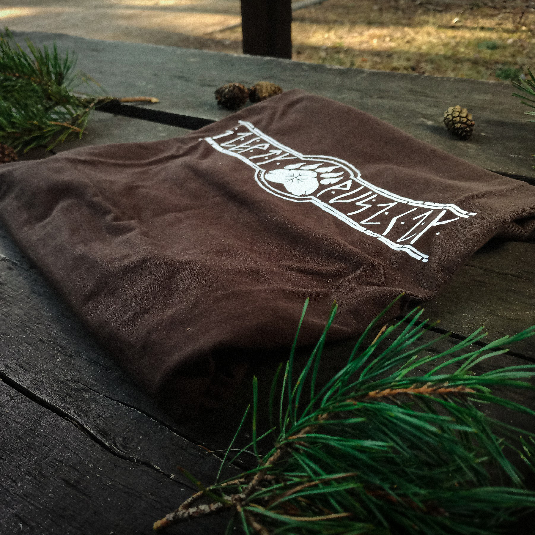 Koszulka męska TigerWood Szepty Puszczy brązowa XL - obrazek 5