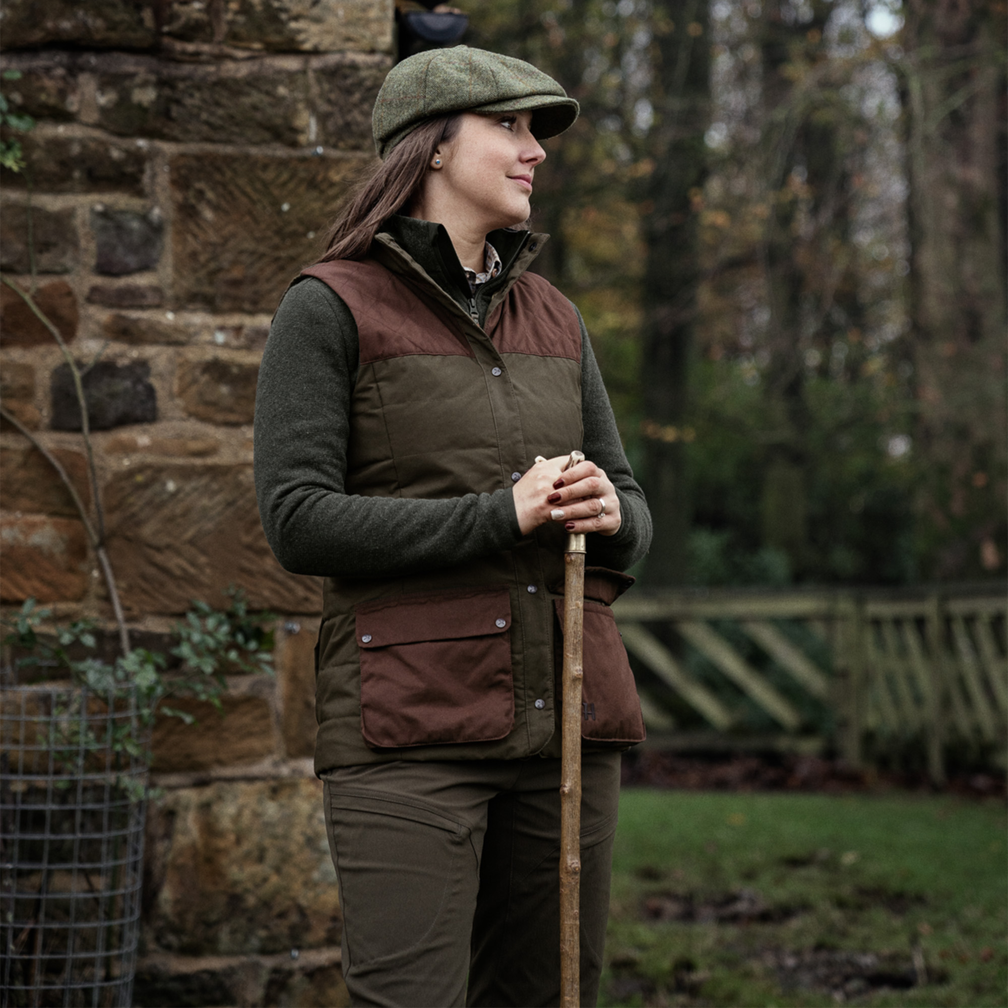 Kamizelka damska Härkila Retrieve Dark warm olive / Burgundy 40 - obrazek 7