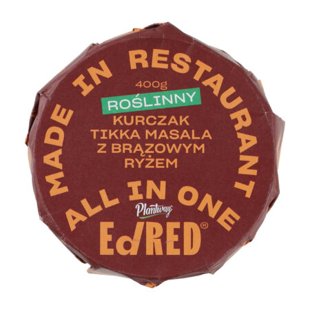 Konserwa Ed Red All in One Roślinny kurczak tikka masala z brązowym ryżem 400 g