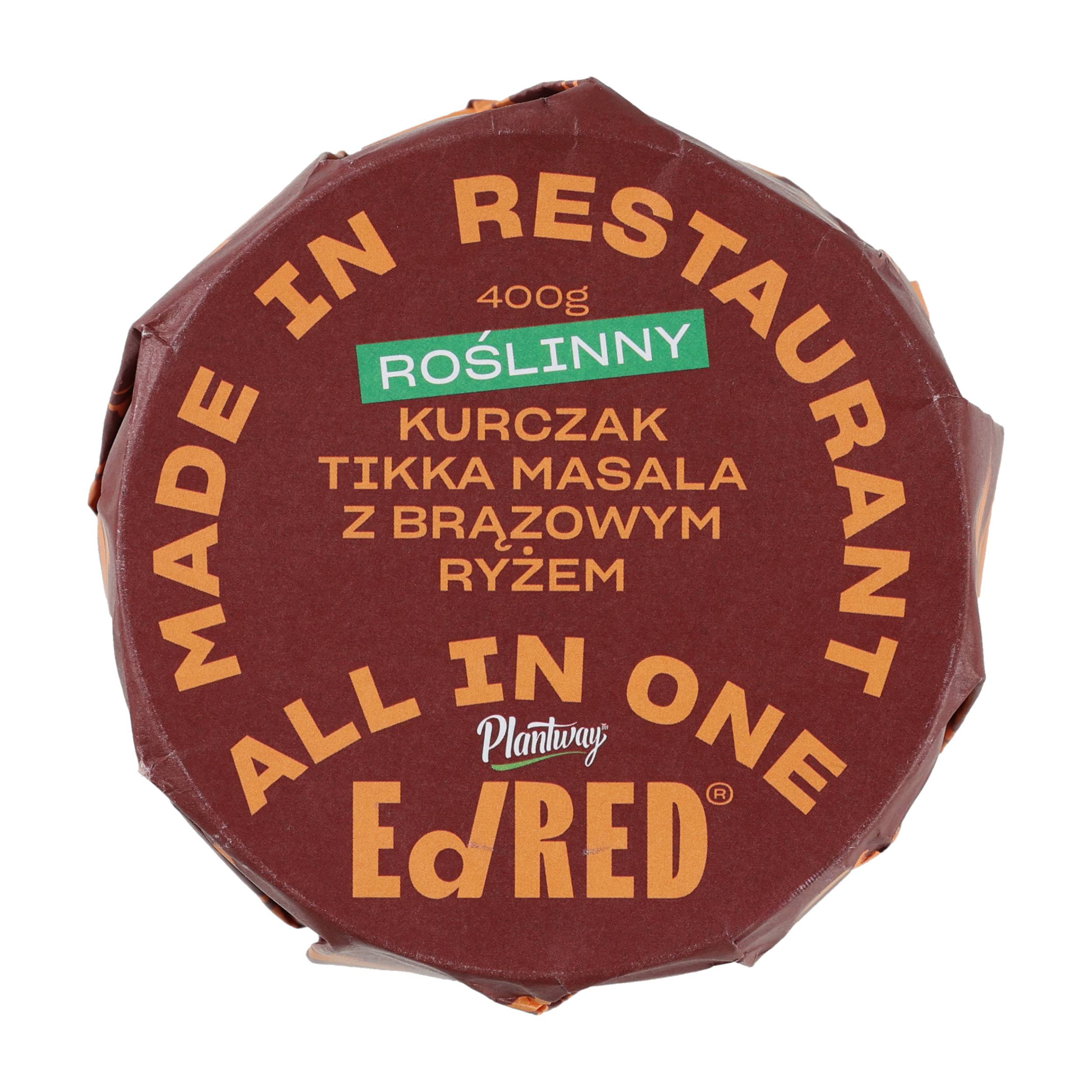 Konserwa Ed Red All in One Roślinny kurczak tikka masala z brązowym ryżem 400 g