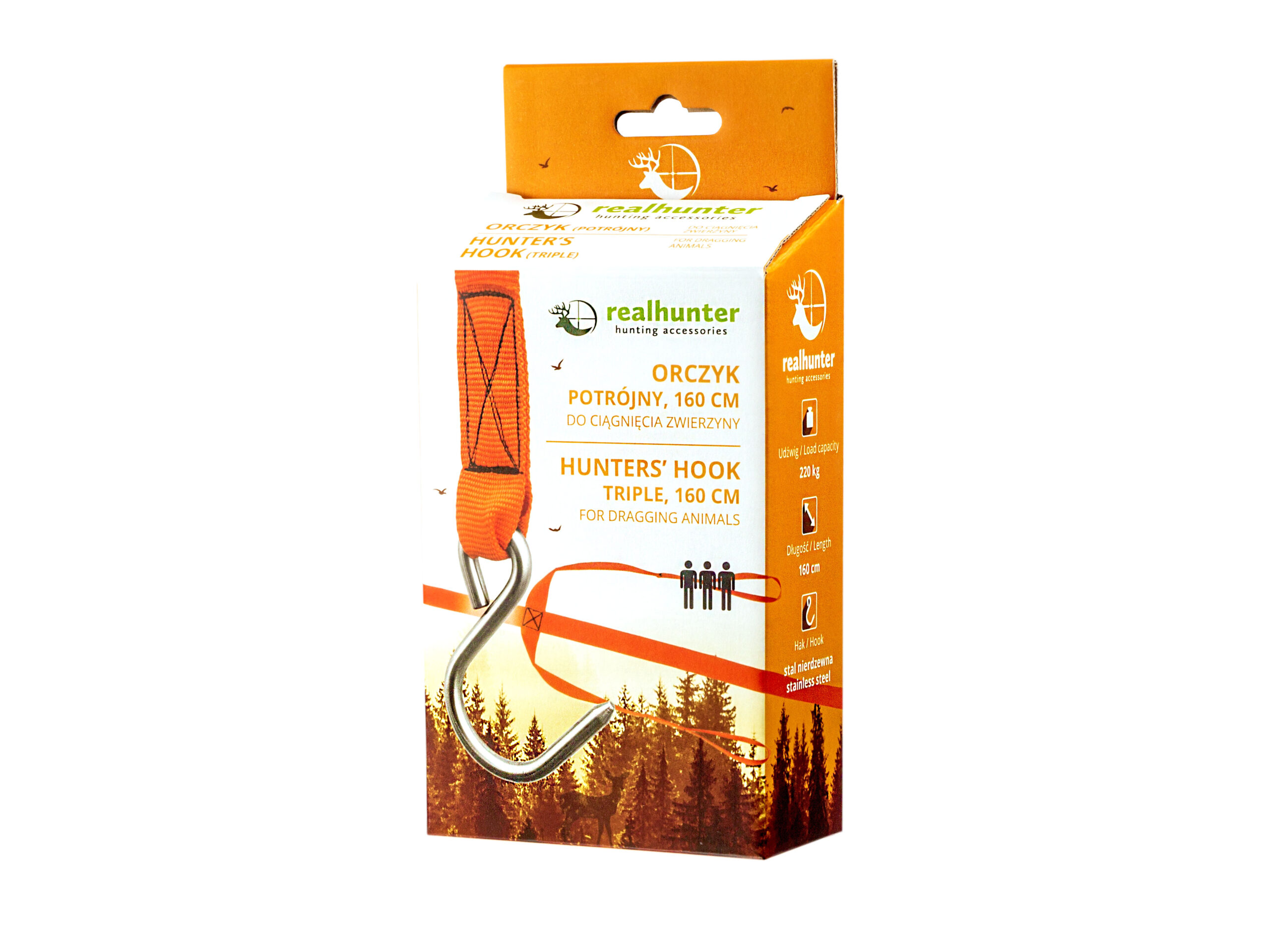 Orczyk potrójny do ciągnięcia zwierzyny RealHunter - obrazek 3
