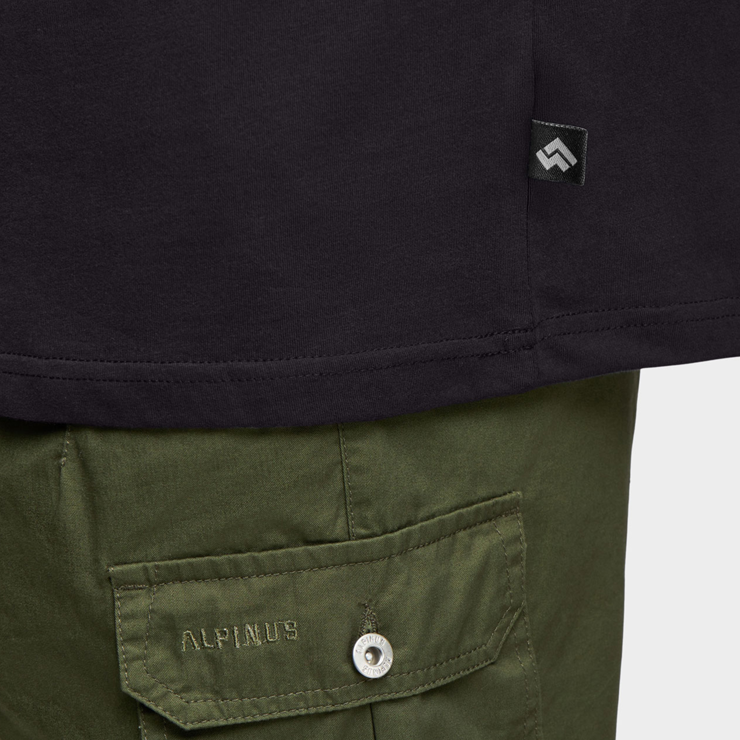 Koszulka polo męska Alpinus Sherali, ciemnoszara/czarna M - obrazek 5