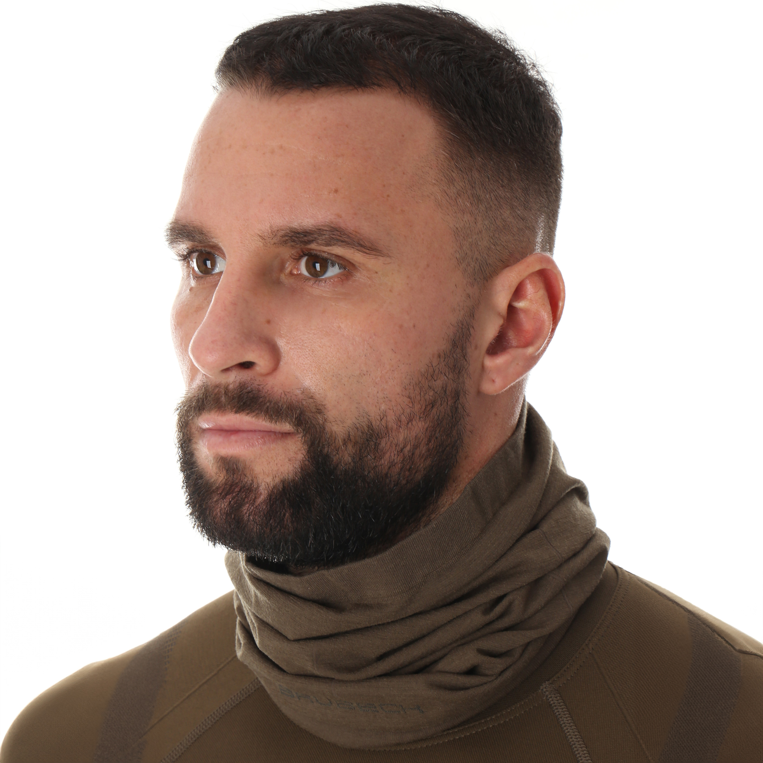 Komin Brubeck Ranger Wool wełniany khaki L/XL - obrazek 2