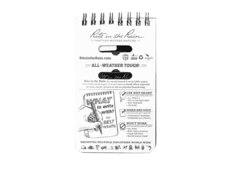 Notes wodoodporny Rite in the Rain 735 3x5" czarny