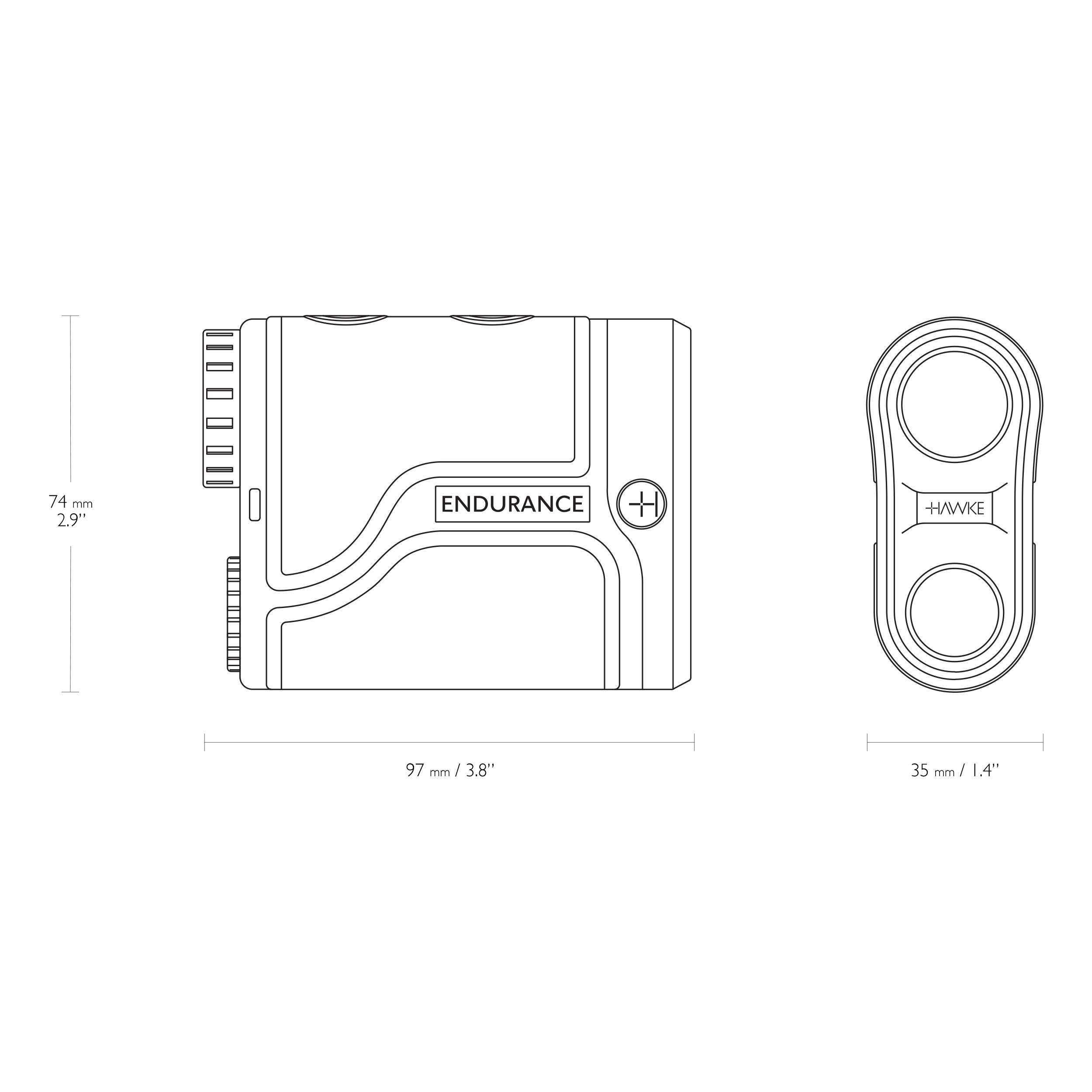 Dalmierz laserowy Hawke Endurance LRF 1500 - obrazek 3